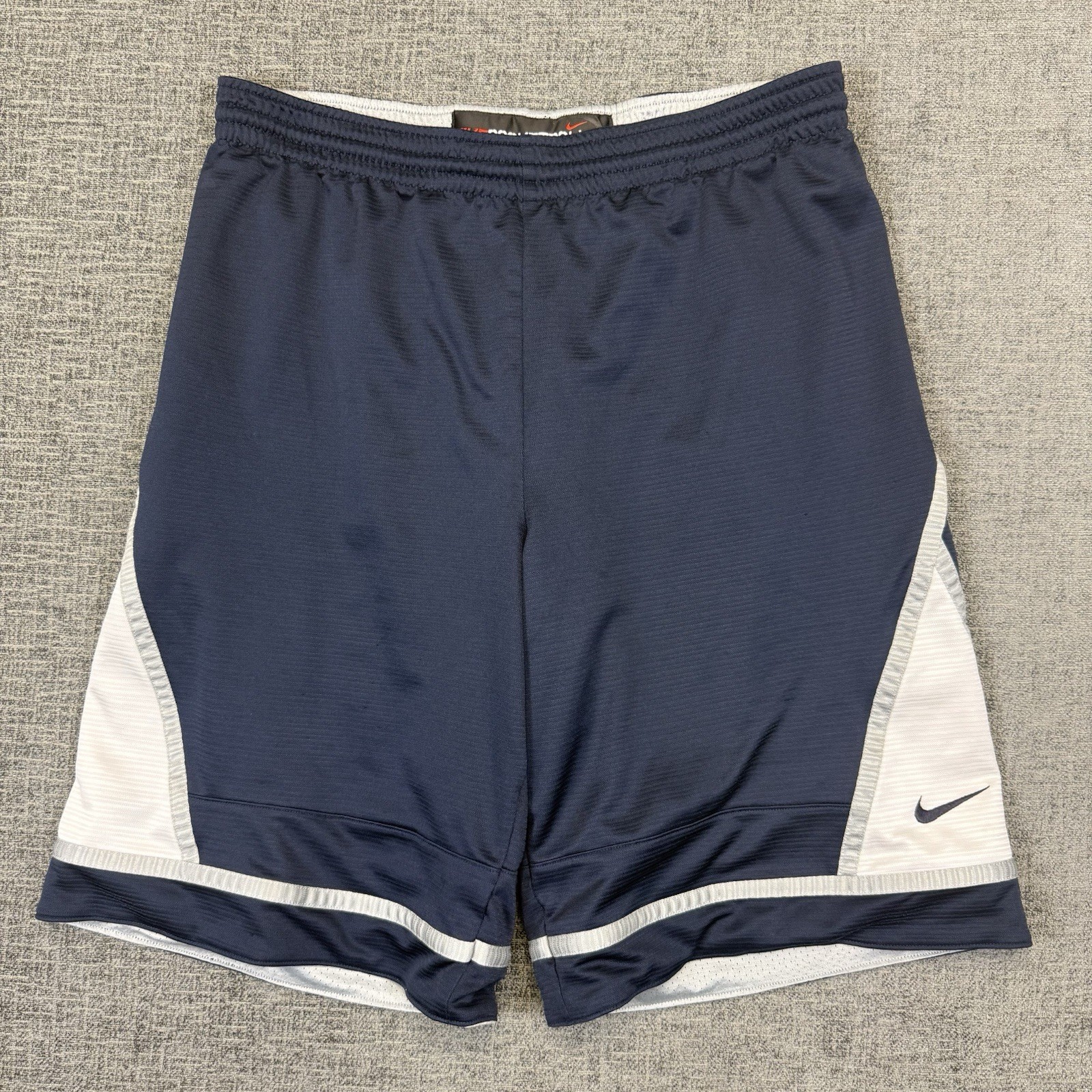 Vintage Nike Shorts Mens XXL Blue Gray Basketball Reversible Baggy Dazzle Y2K