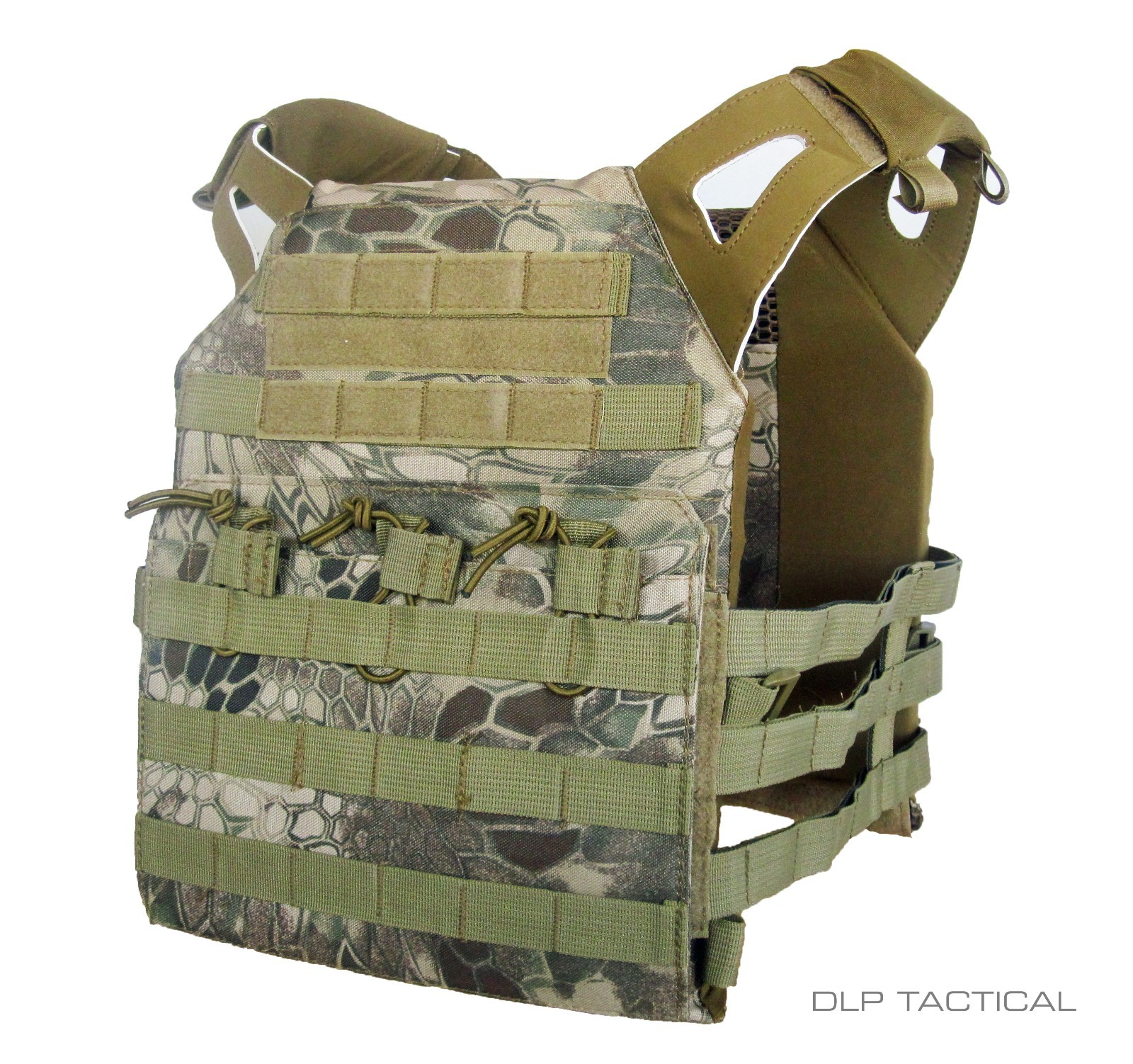 DLP Tactical WRAITH JPC MOLLE plate carrier vest in Jungle Serpent