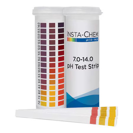 Hydrion 87014 Ph Test , 3 1/4 In L, 7 To 14 Ph, Pk600