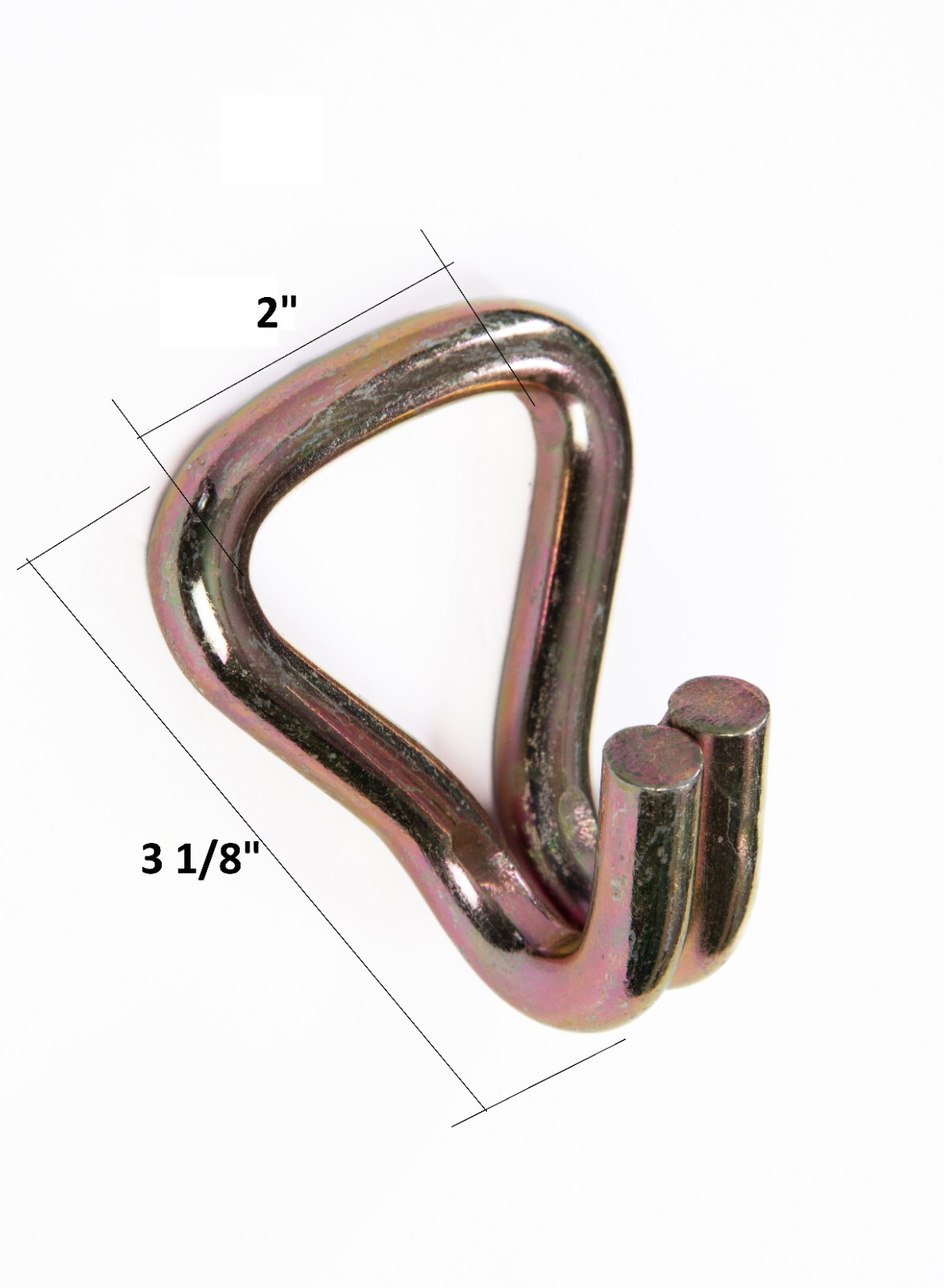 4 pcs - 2" Heavy Duty Double J Wire Hook tie down strap cargo webbing rigging