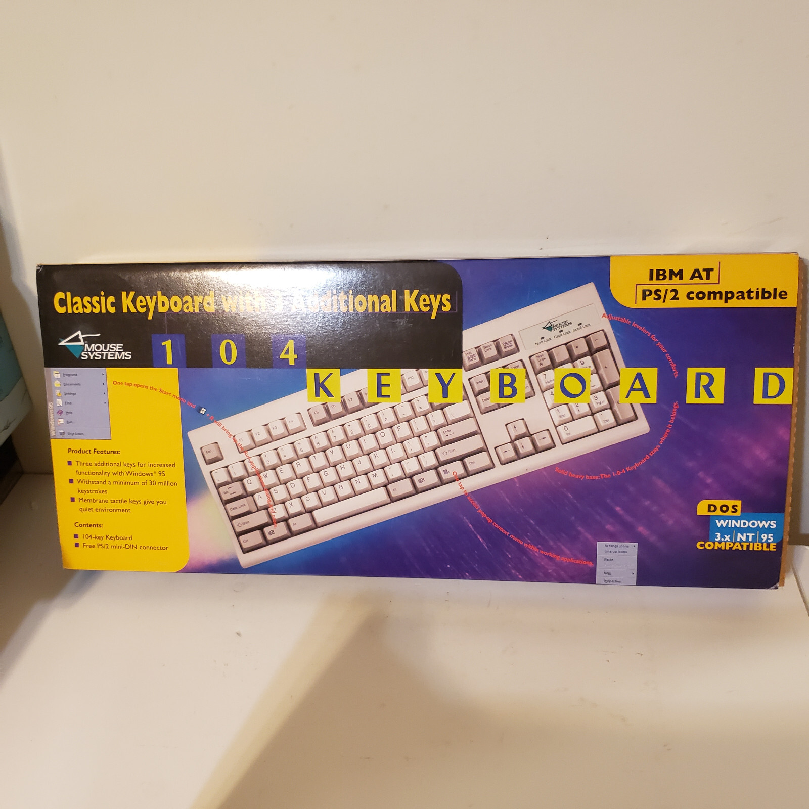 classic keybaord with addtional keys 104 Mouse systems