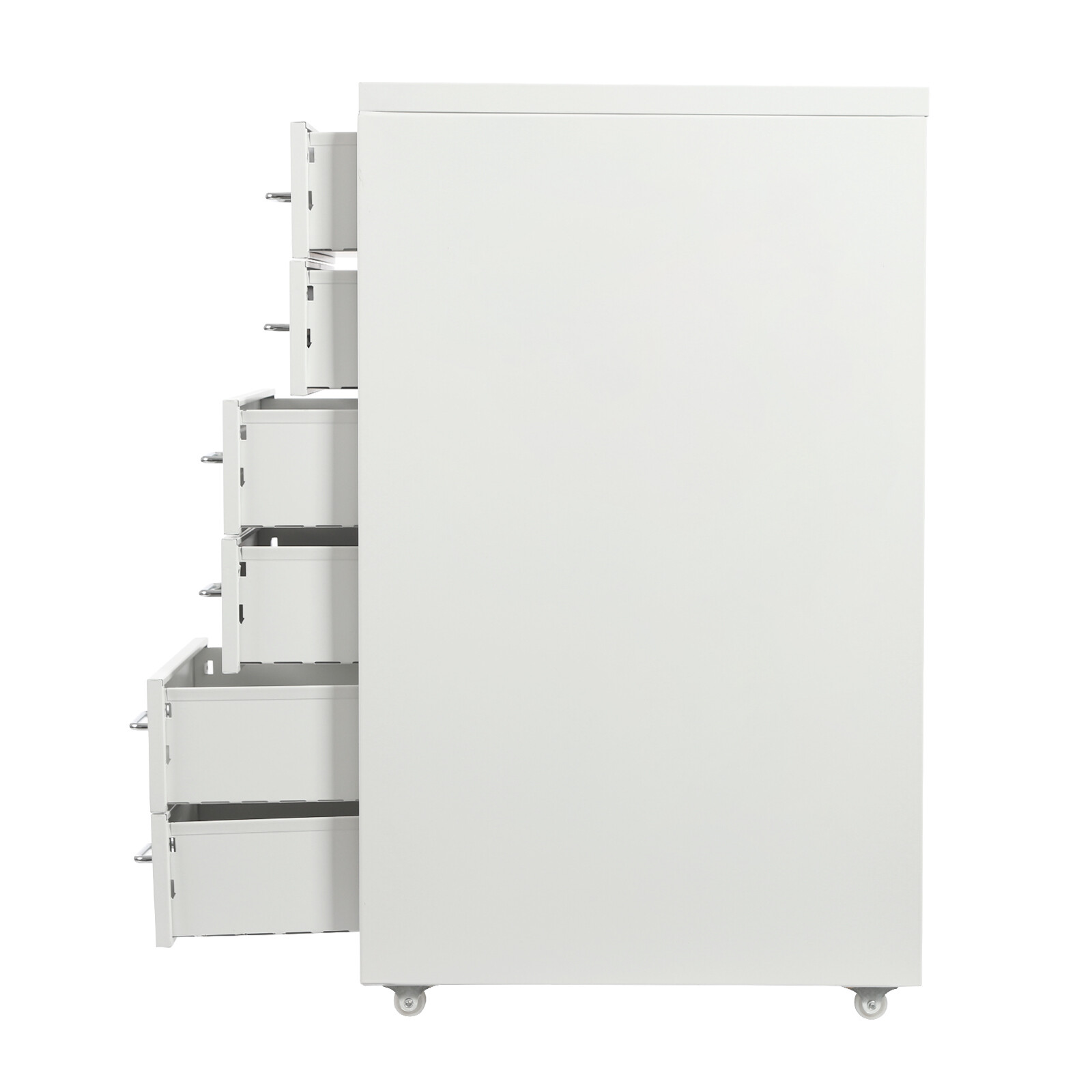 6-drawers Vertical File Cabinet Filing Cabinet Office Storage Organizer w/Wheels