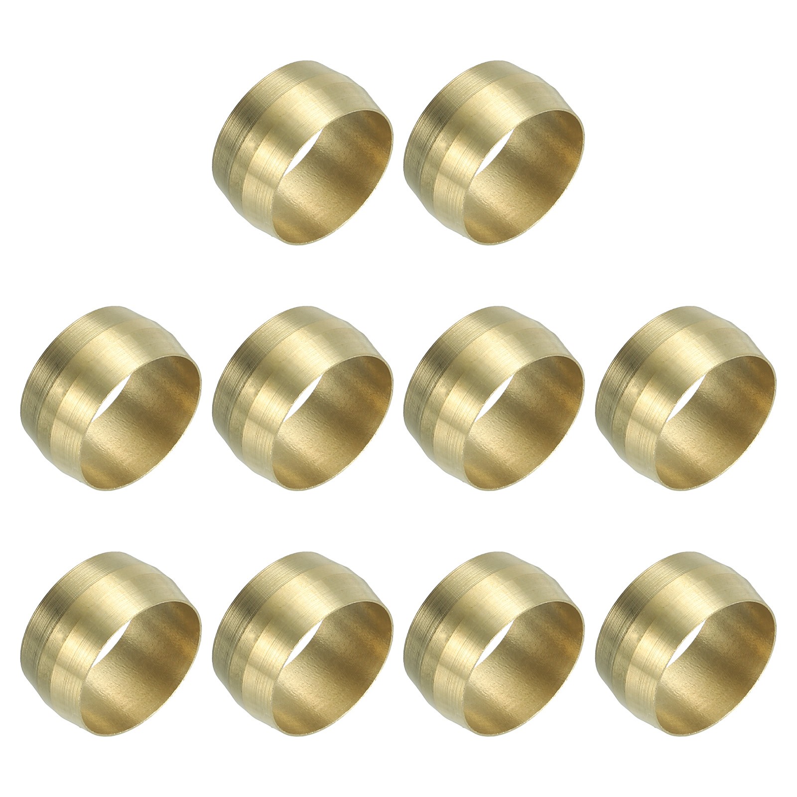 14mm ID Brass Compression Sleeve Ferrules, 10 Pcs Brass Compression Fittings