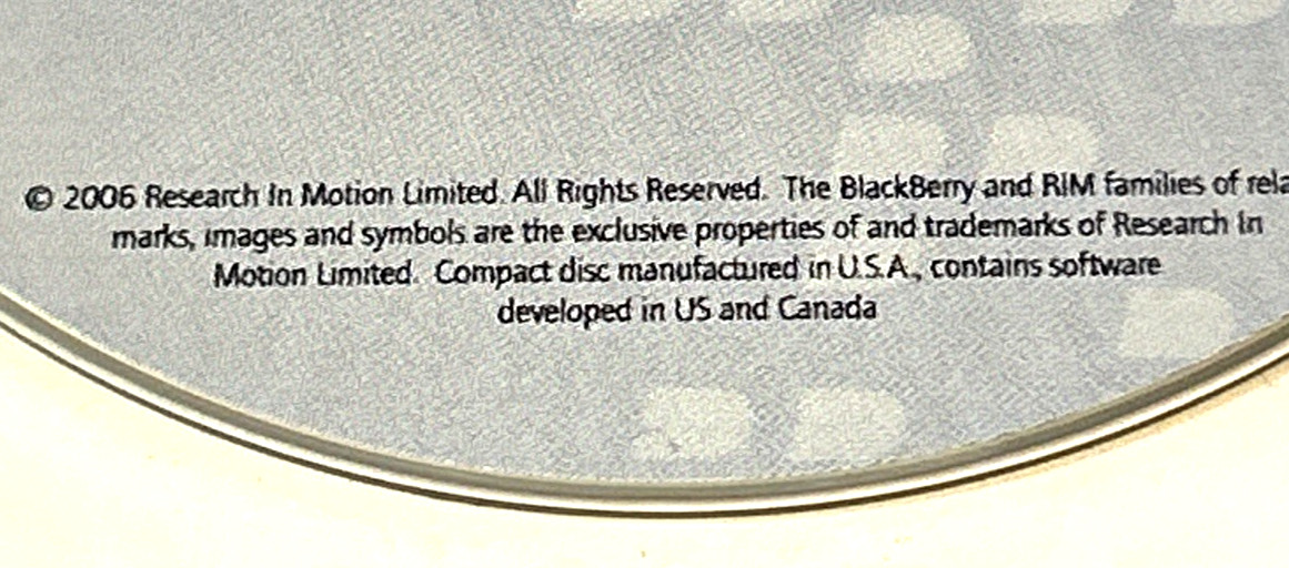BlackBerry User Tools 2006 CD ROM USA