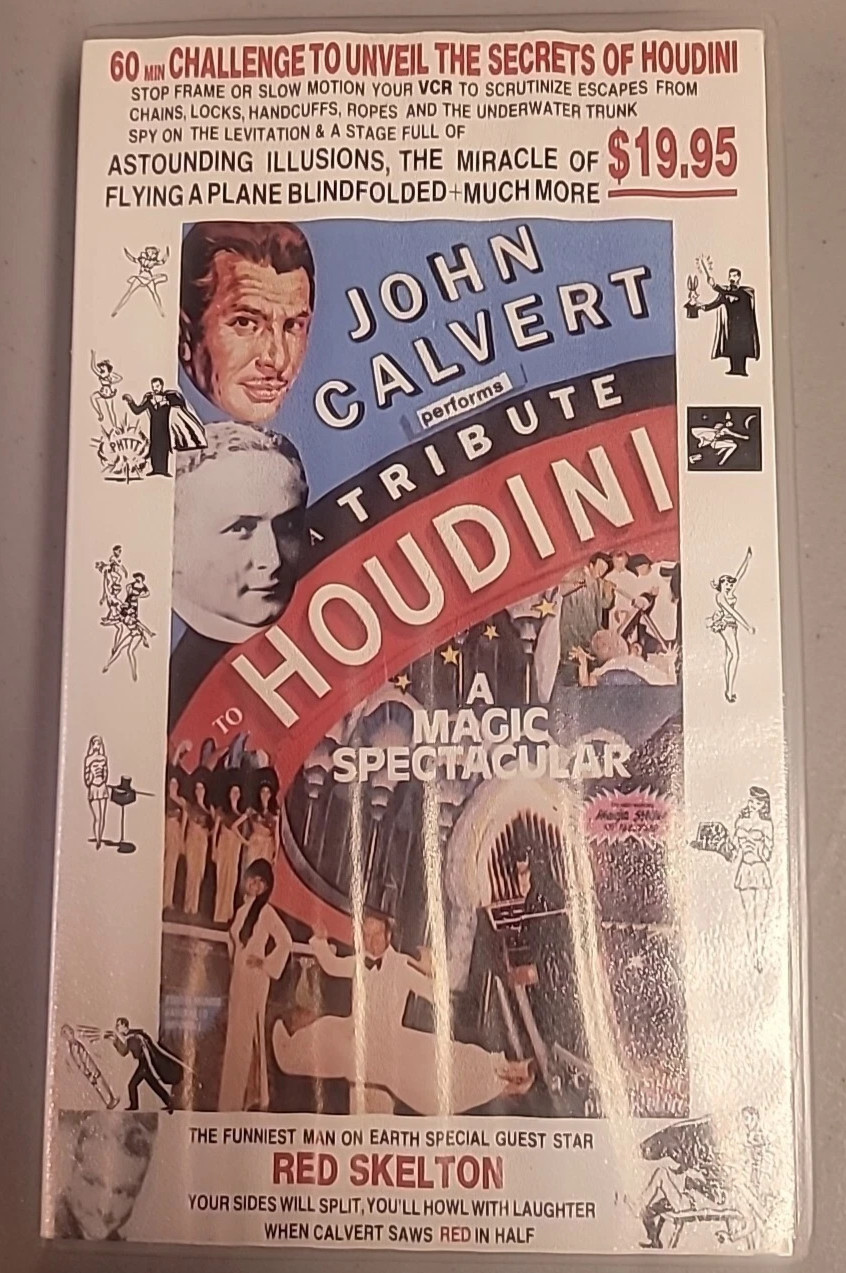 John Calvert Performs A Tribute To Houdini VHS Magic Mentalism Tricks RARE