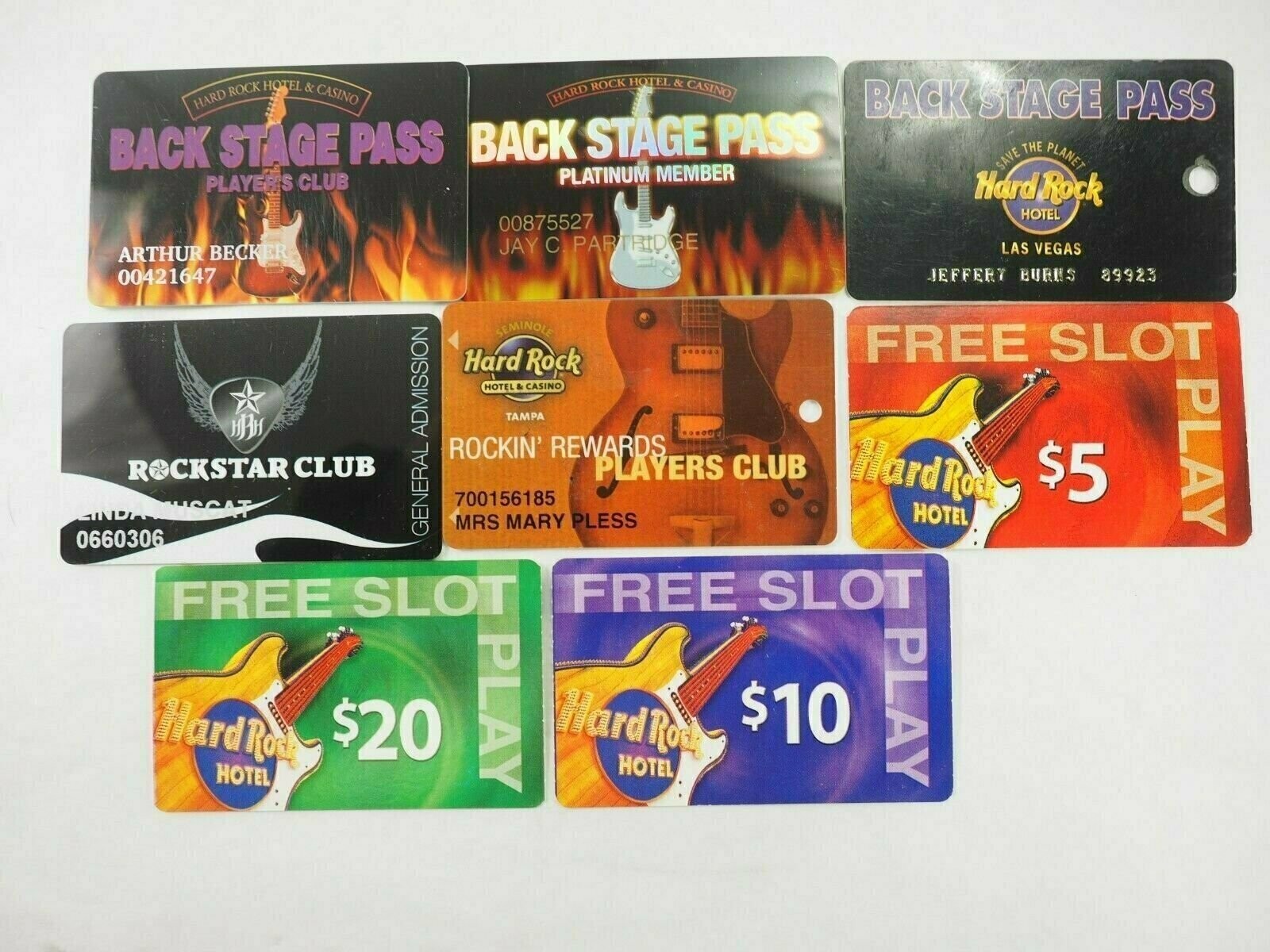 Hard Rock Hotel and Casino Las Vegas Players Club Cards 8 Types You Pick