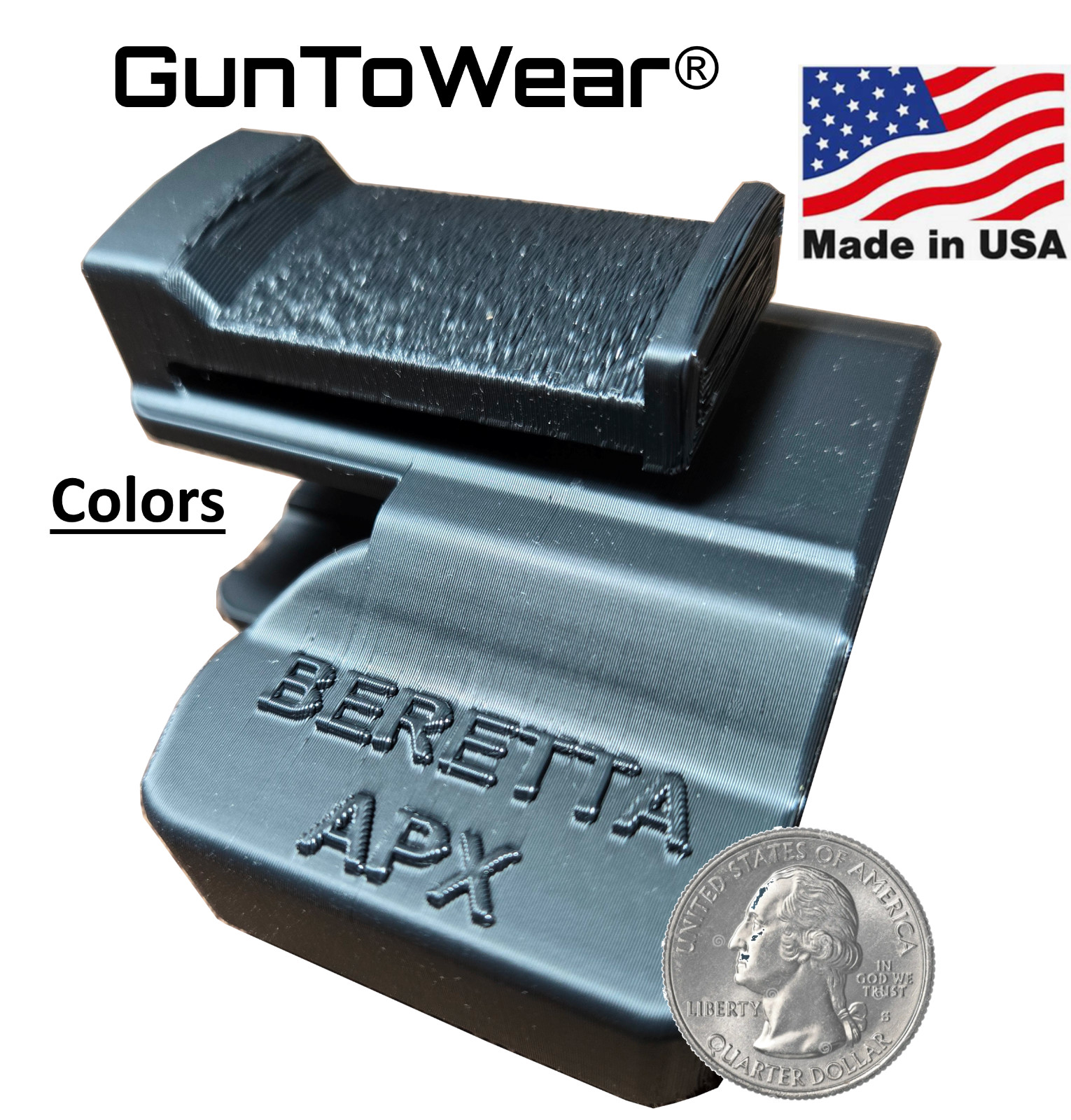 Holster for BERETTA APX A1 Carry In Waistband IWB Made in USA, 3D Printed