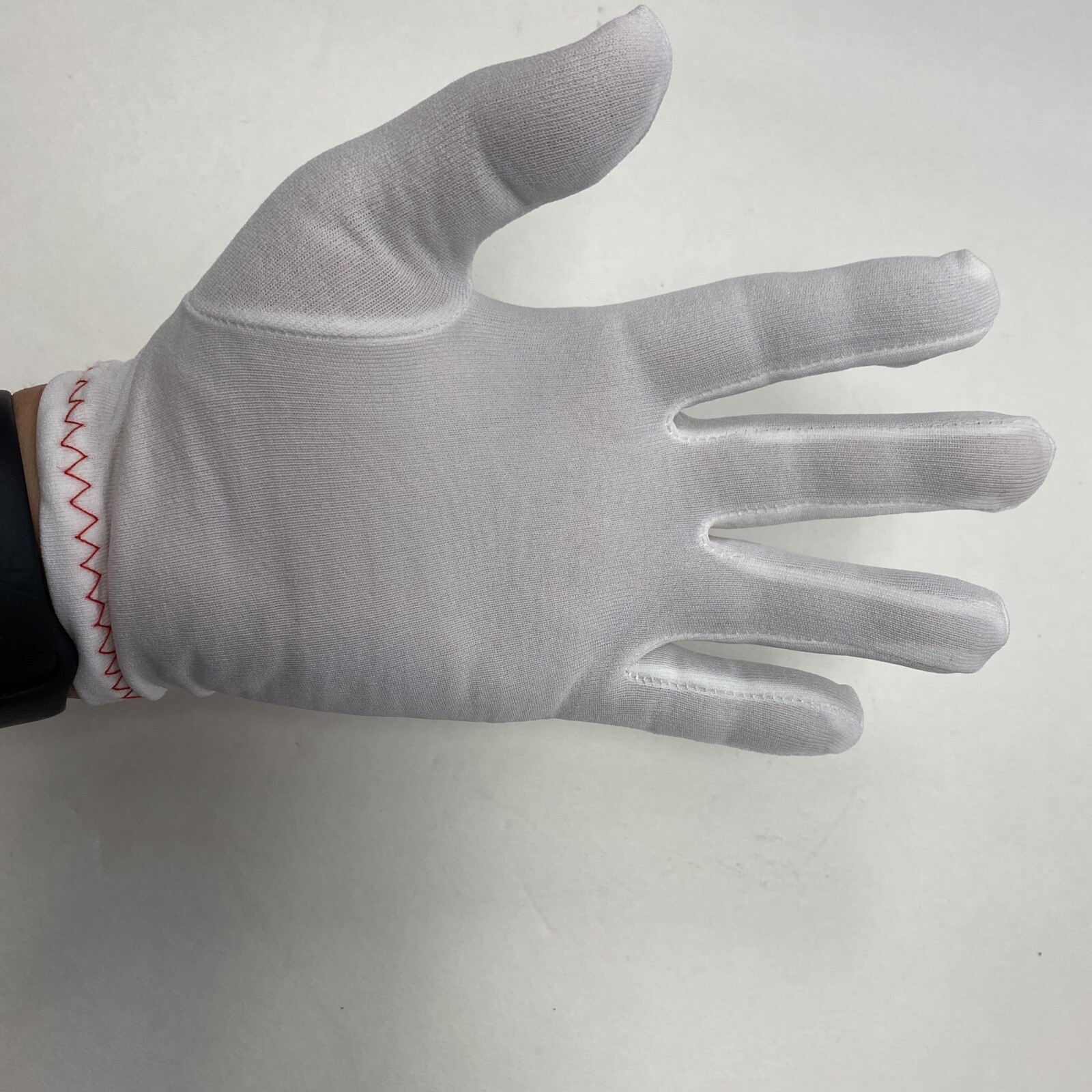 One Dozen 12 100% Nylon Industrial Gloves RN67368 Color White Very Stretchable