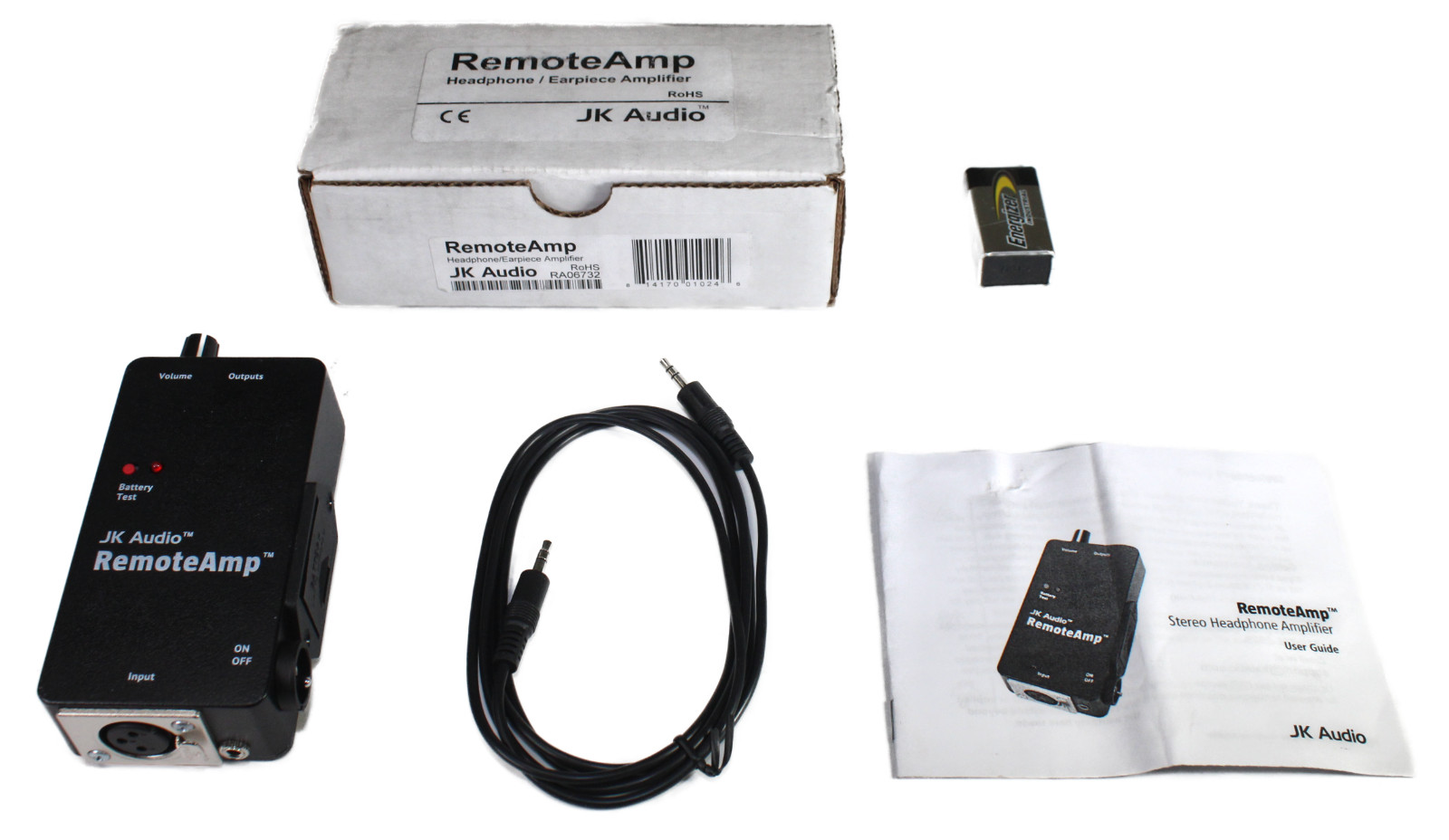 JK Audio RemoteAmp Personal Monitor Battery Powered Headphone/Earpiece Amplifier