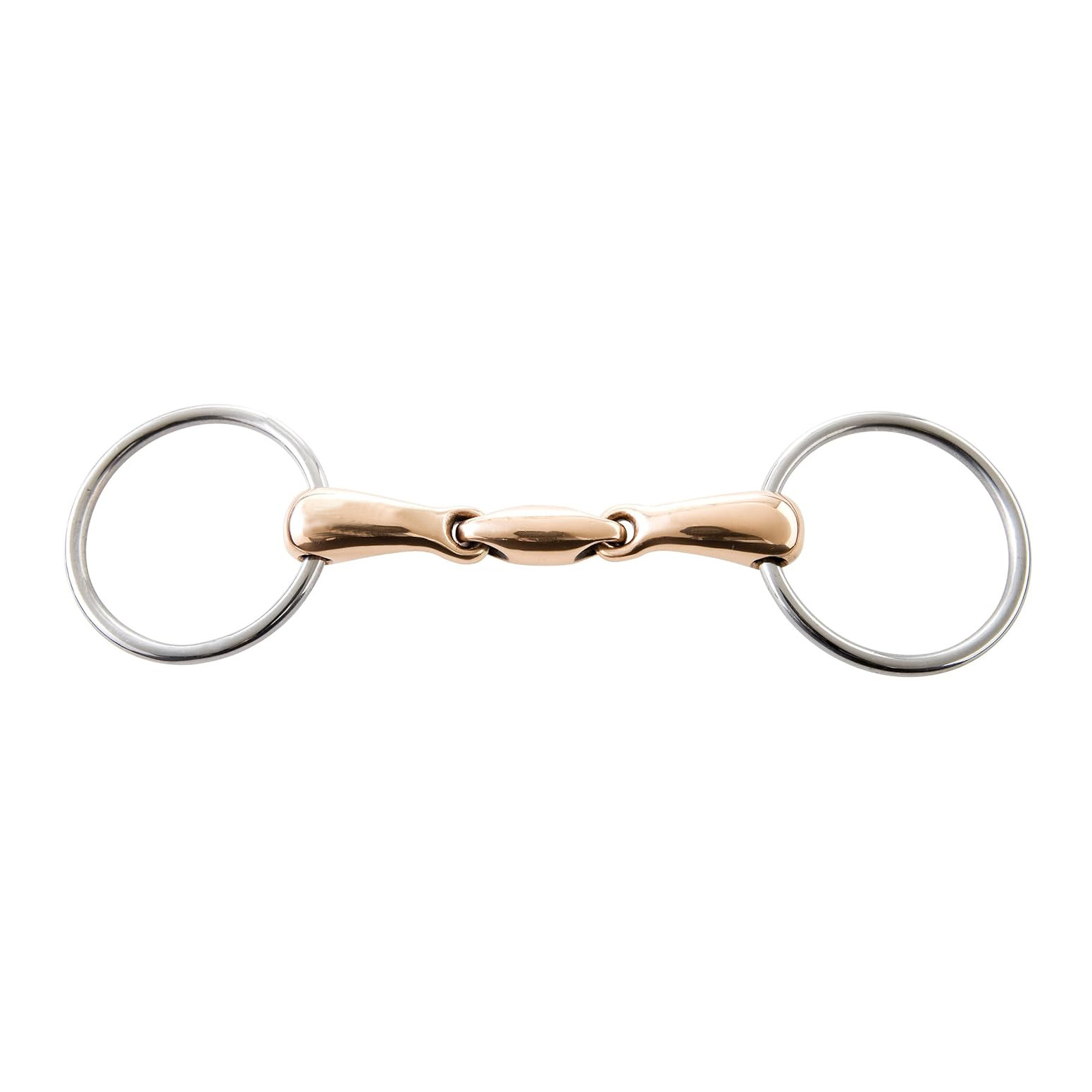 Stainless Steel Copper Mouth Oval Link Loose Ring Snaffle Bit
