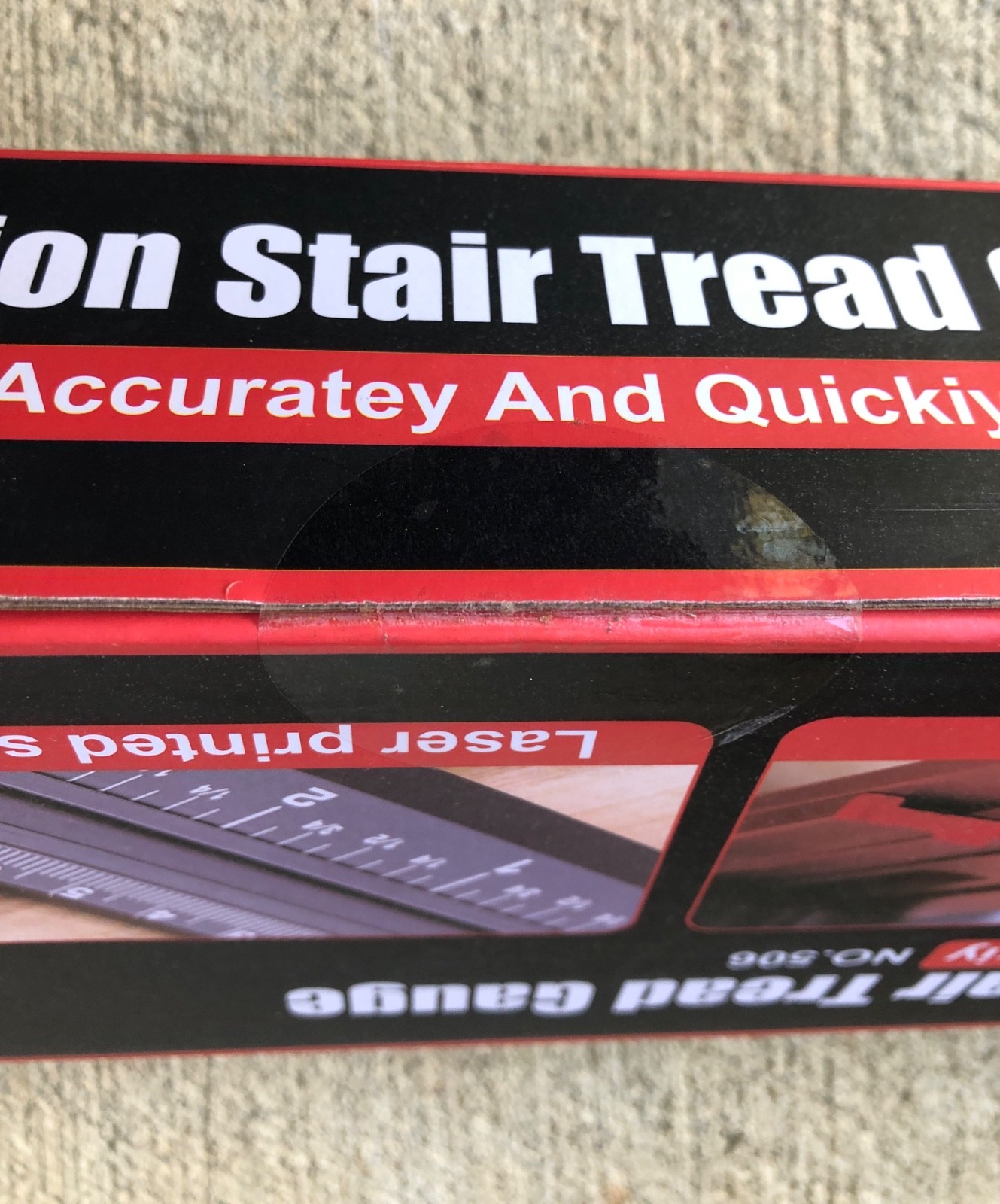Stair Tread Template Tool - YGRSH Multi-Function Stair Tread Gauge #506 - Orange