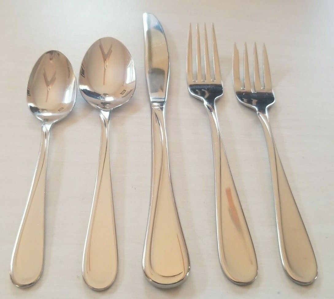 10pc Oneida FLIGHT RELIANCE 2x5pc Place Settings Stainless Knives Forks Spoons