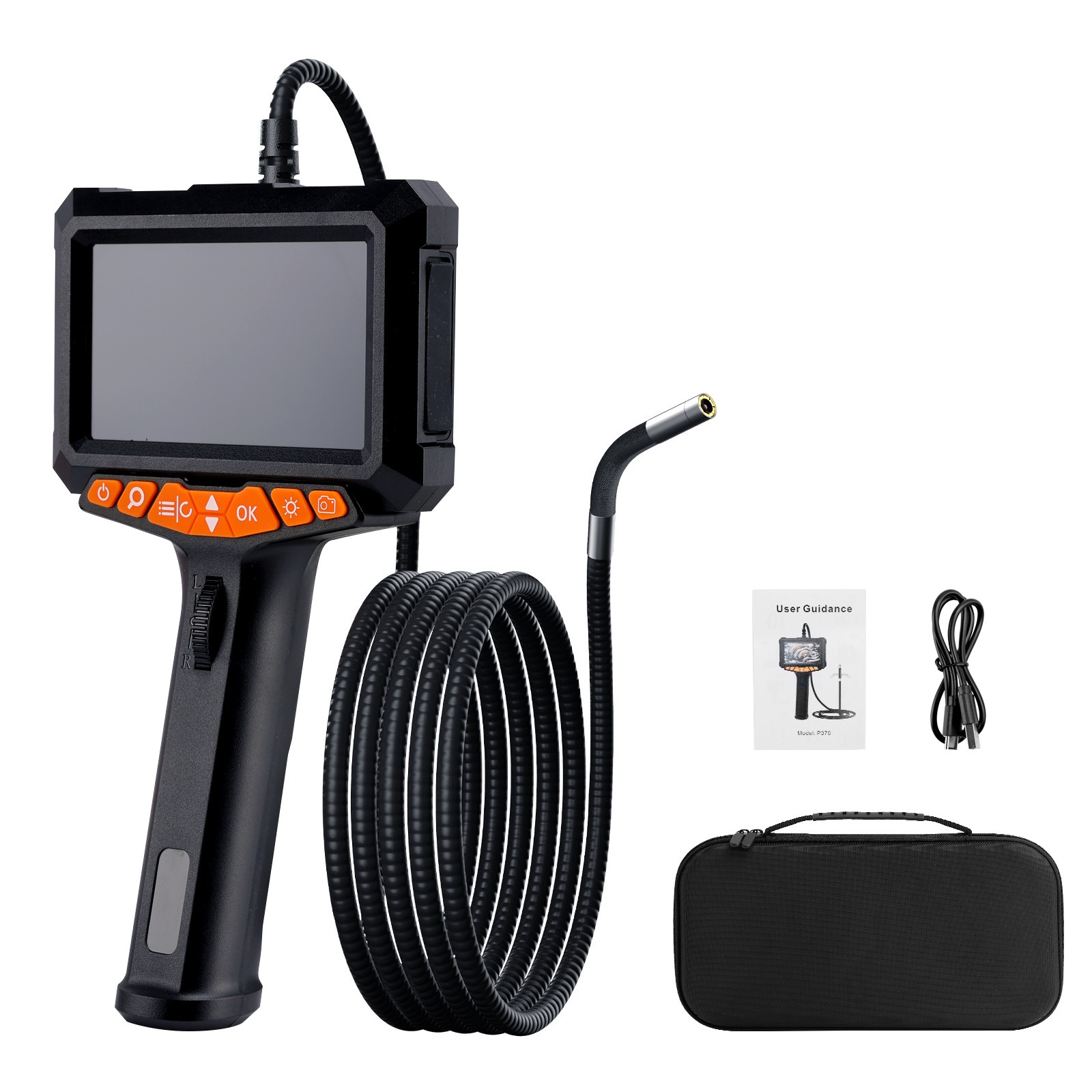 360°Two-Way Articulating Borescope Industrial Endoscope Inspection Camera