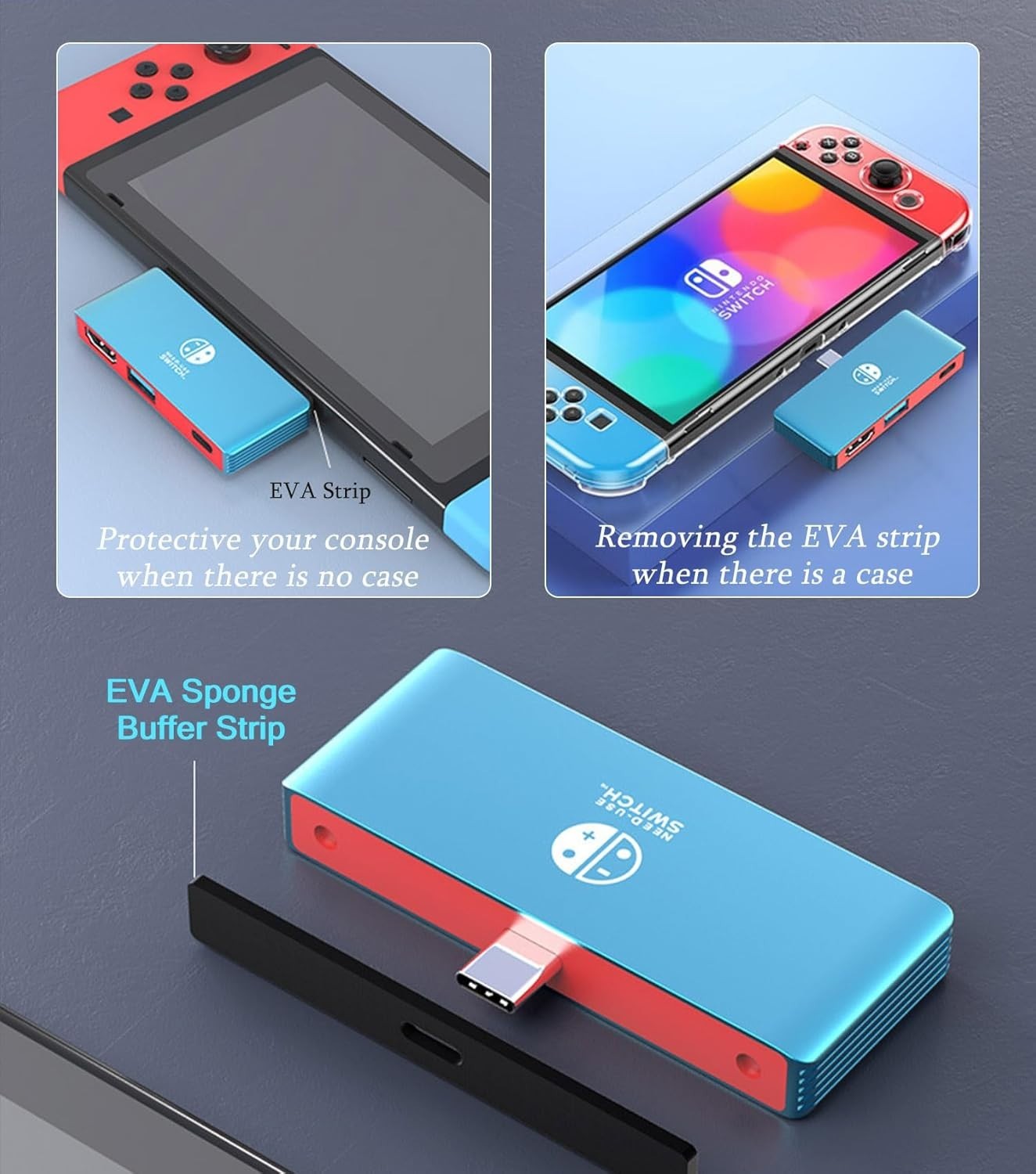 Portable 4K HDMI Dock for Nintendo Switch & OLED - USB C with PD 100W Charging