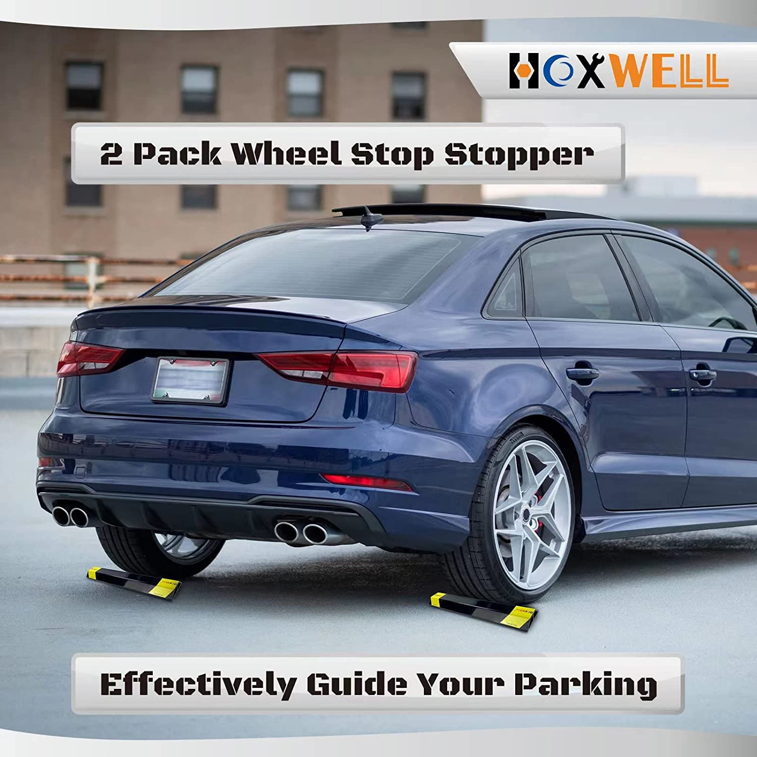 Garage Parking Stopper 18in Parking Aid Wall Protector Car Stop 2 Pack
