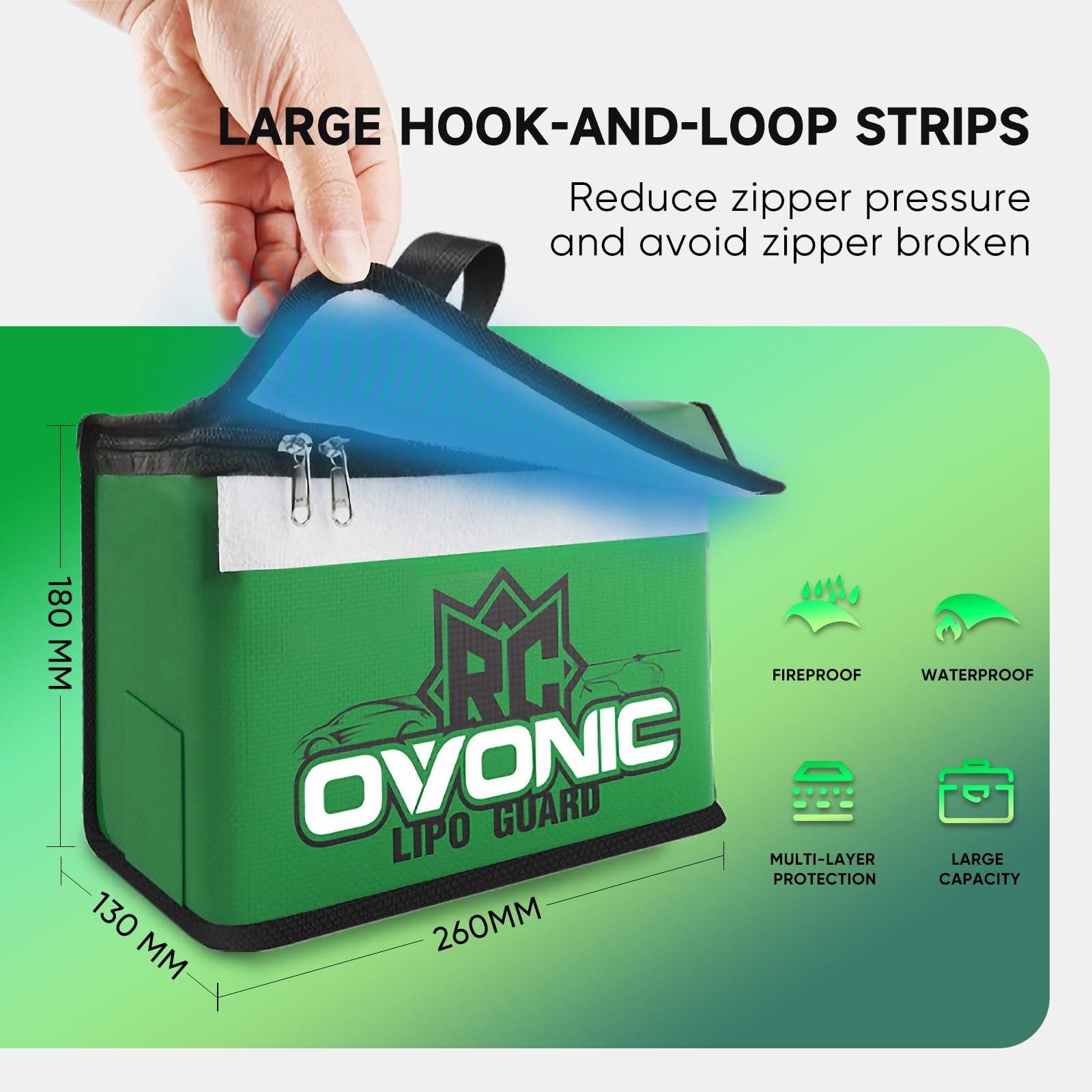 Lipo Safe Bag Fireproof Explosionproof Bag, Large Capacity for Lipo Battery C...
