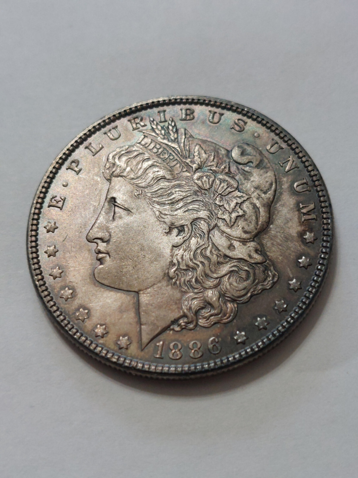 1896  MORGAN DOLLAR UNCIRCULATED NICE TONING