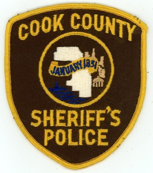 ILLINOIS IL COOK COUNTY SHERIFF POLICE NICE SHOULDER PATCH OLD BACKING