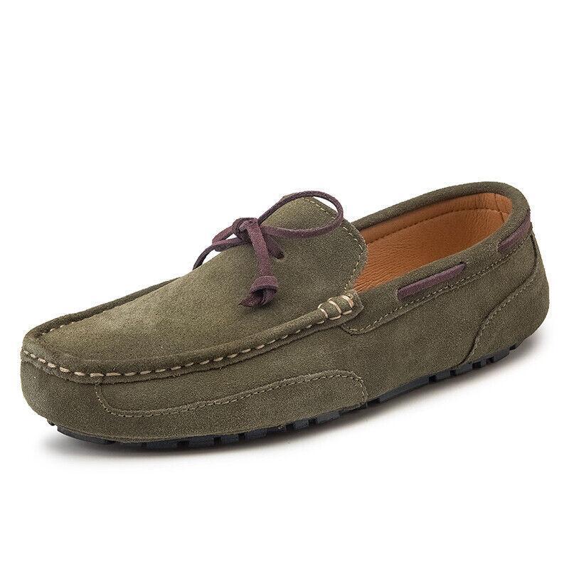 Men's Faux Suede Shoes Bowtie Loafers Driving Moccasin Casual Outdoor Plus Size