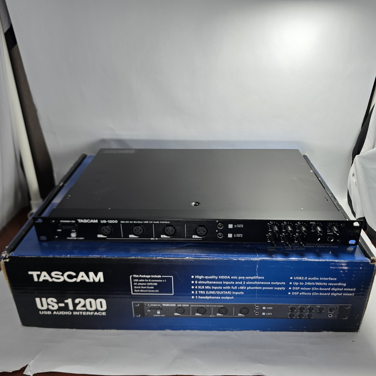 Tascam US-1200 USB 2.0 Audio Interface 6in 2out 96k/24bit Rackmount