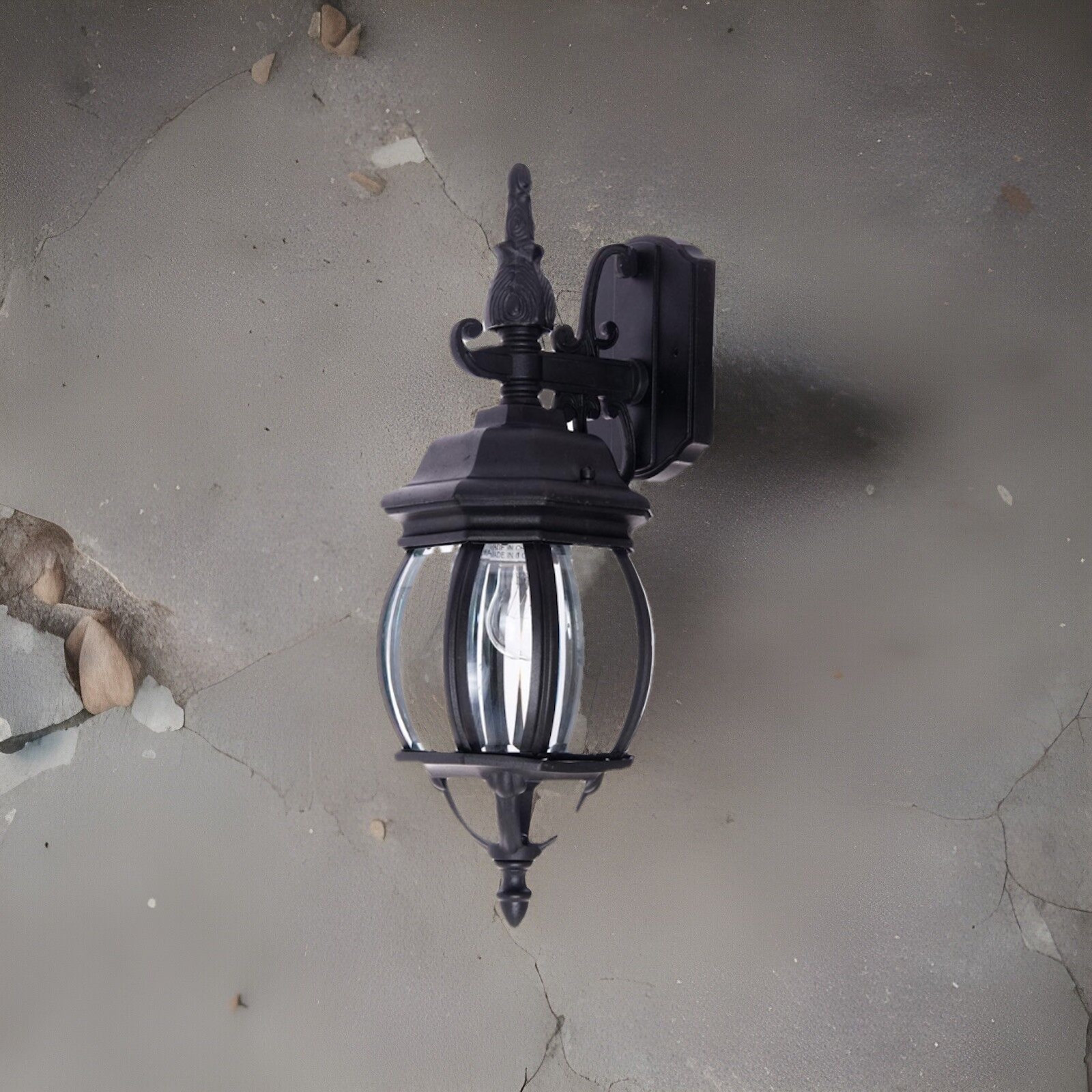 Crown Hill 1-Light Black Outdoor Wall Lantern Sconce