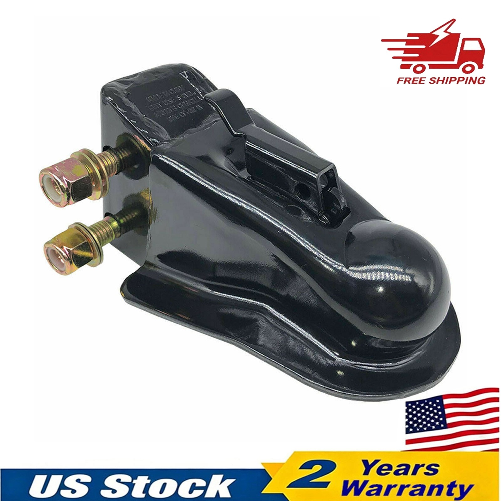 14000LBS Capacity Trailer Coupler 2-5/16" Ball Size Heavy Duty Adjustable Black