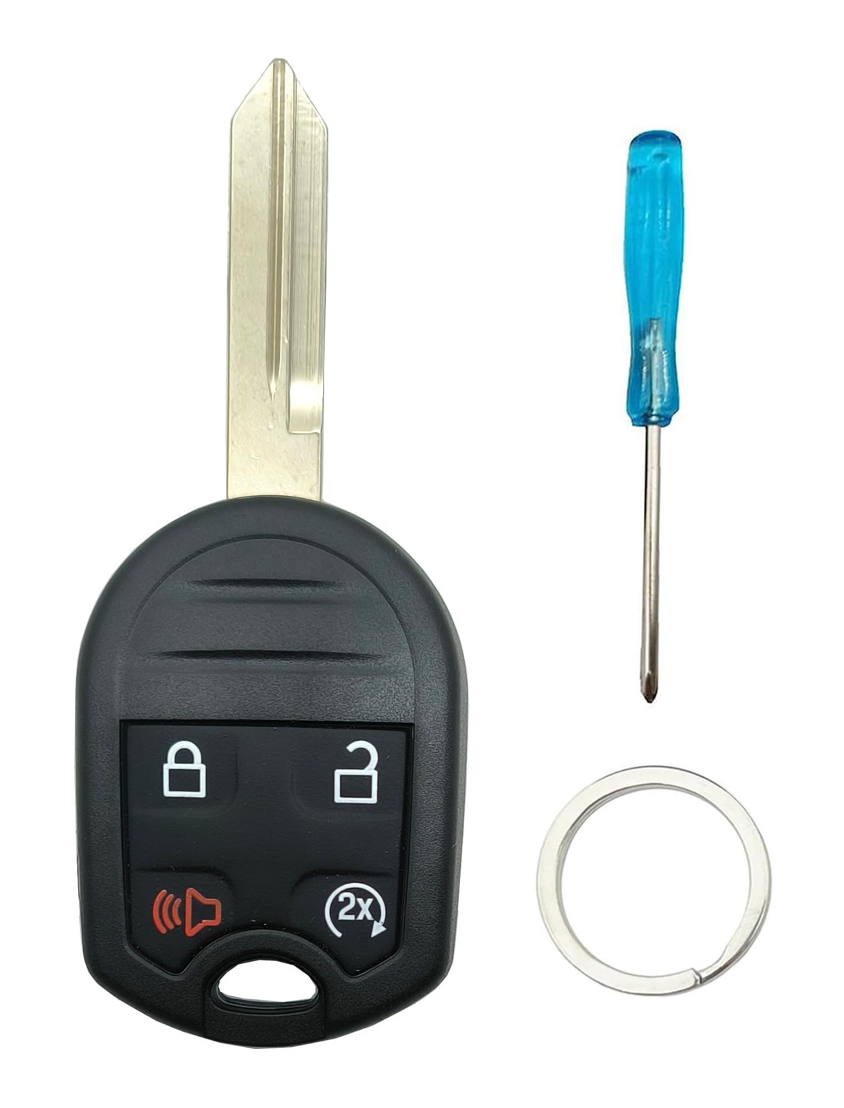 Key Fob Case Replacement fits for 2011-2016 Ford F150 Explorer s, Black