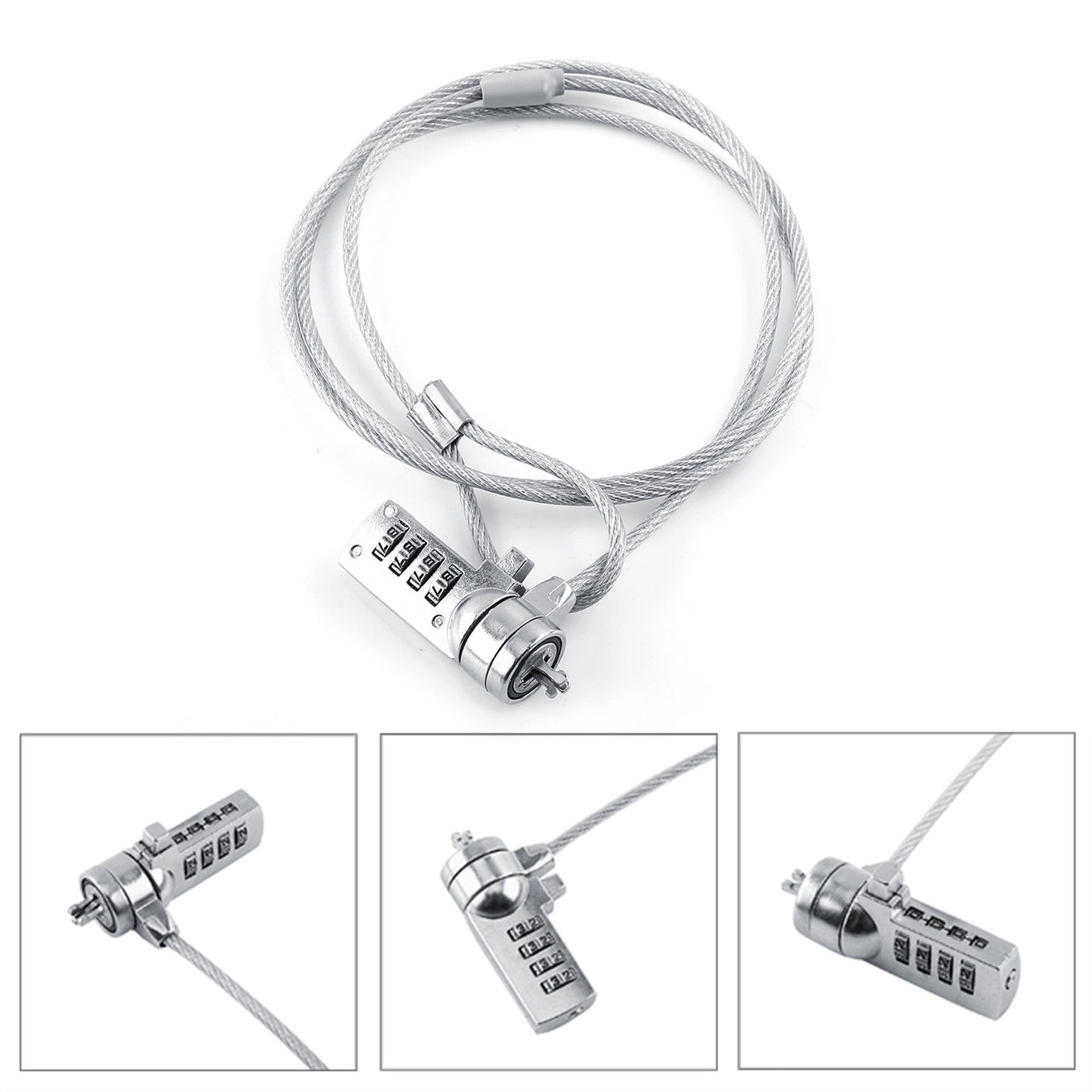 Laptop Combination Security Lock Cable Chain Theft Deterrent 4 Digit