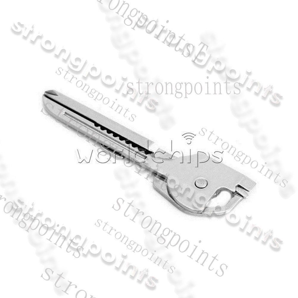 6-in-1 TECH Stainless Steel Mini Multi Pocket Rescue Tool Utili-Key