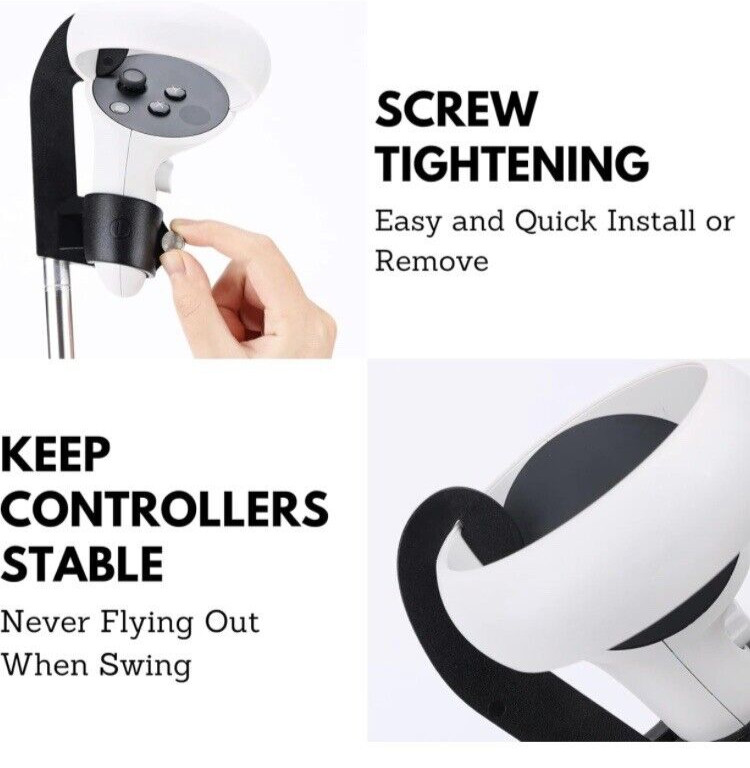 VR Golf Putter Grip Extension Handle for Oculus Quest 2 Right & Left Controllers
