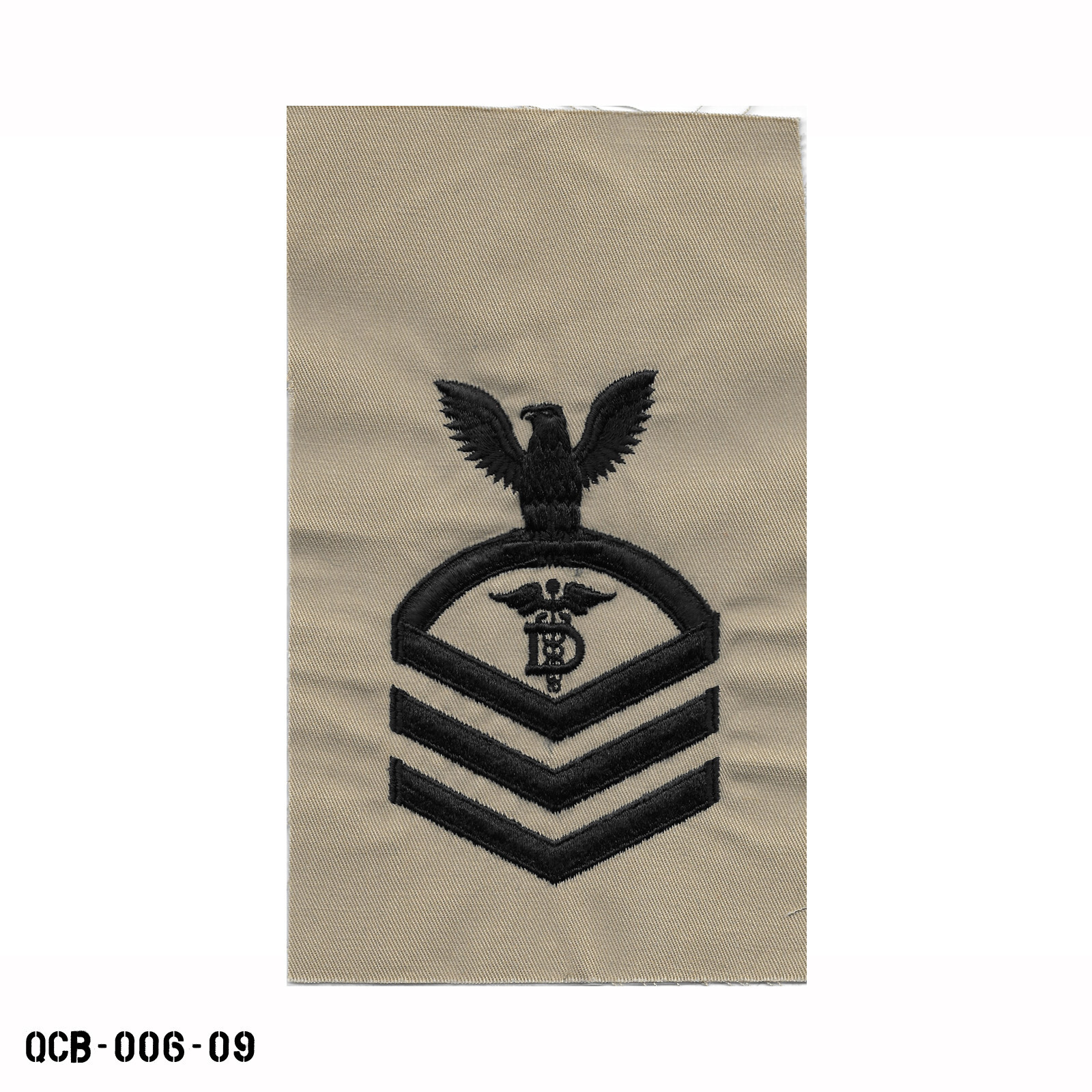US Navy CPO E7 Chief Petty Officer Dental Technician Patch Tan ~ USA