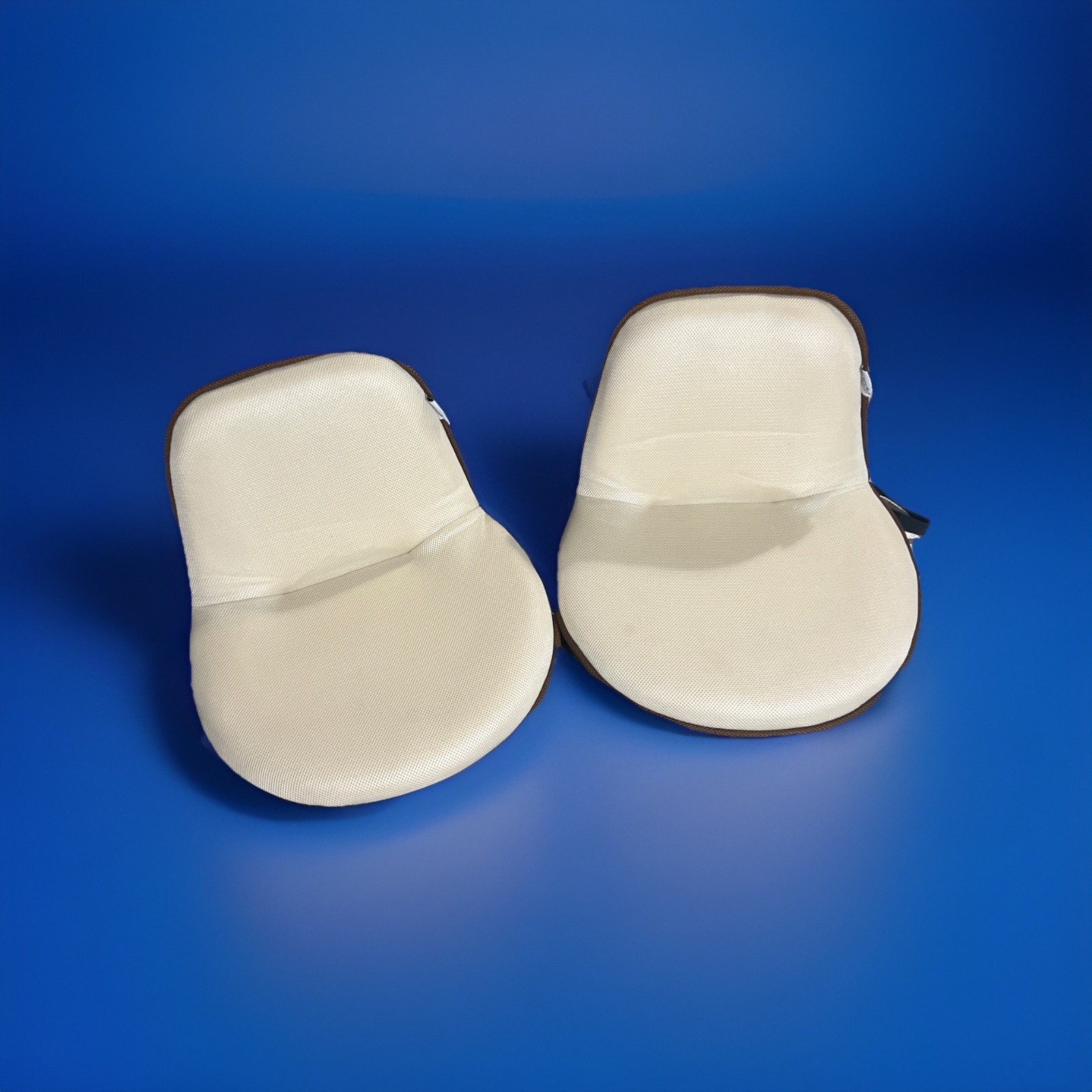 Loungie Quickchair  Brown/cream Microfiber Chair Set of 2 Non-used W/minor Flaws