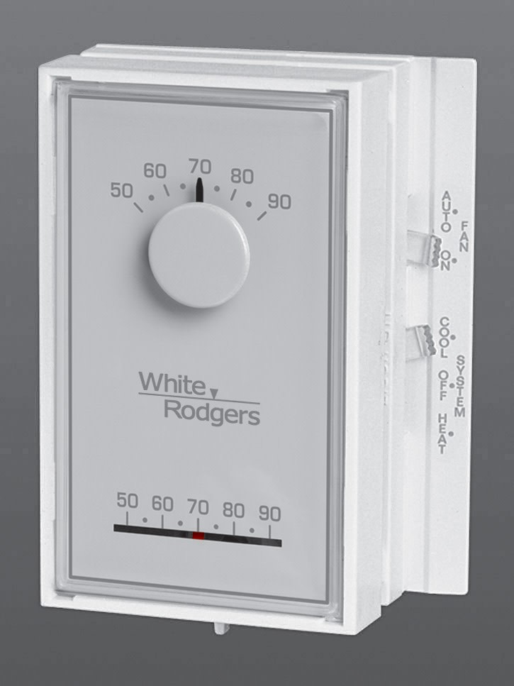 White-Rodgers 1E56N-444 Grey Universal Vertical Heat/Cool Mechanical Thermostat