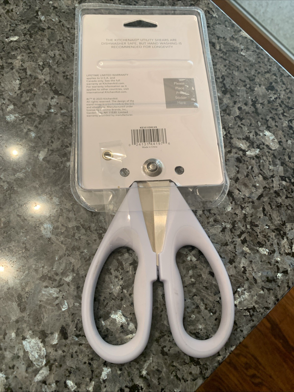KitchenAid Scissors Kitchen Shears Soft Grip Handles Lavender KE351OHLVA New
