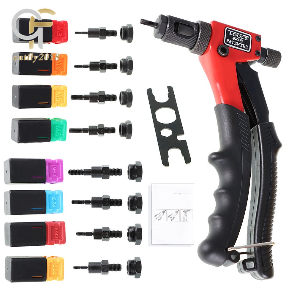 Rivnut Thread Setting Tool Nut Setter NutSert Metric SAE Riveting Rivet Gun Kit