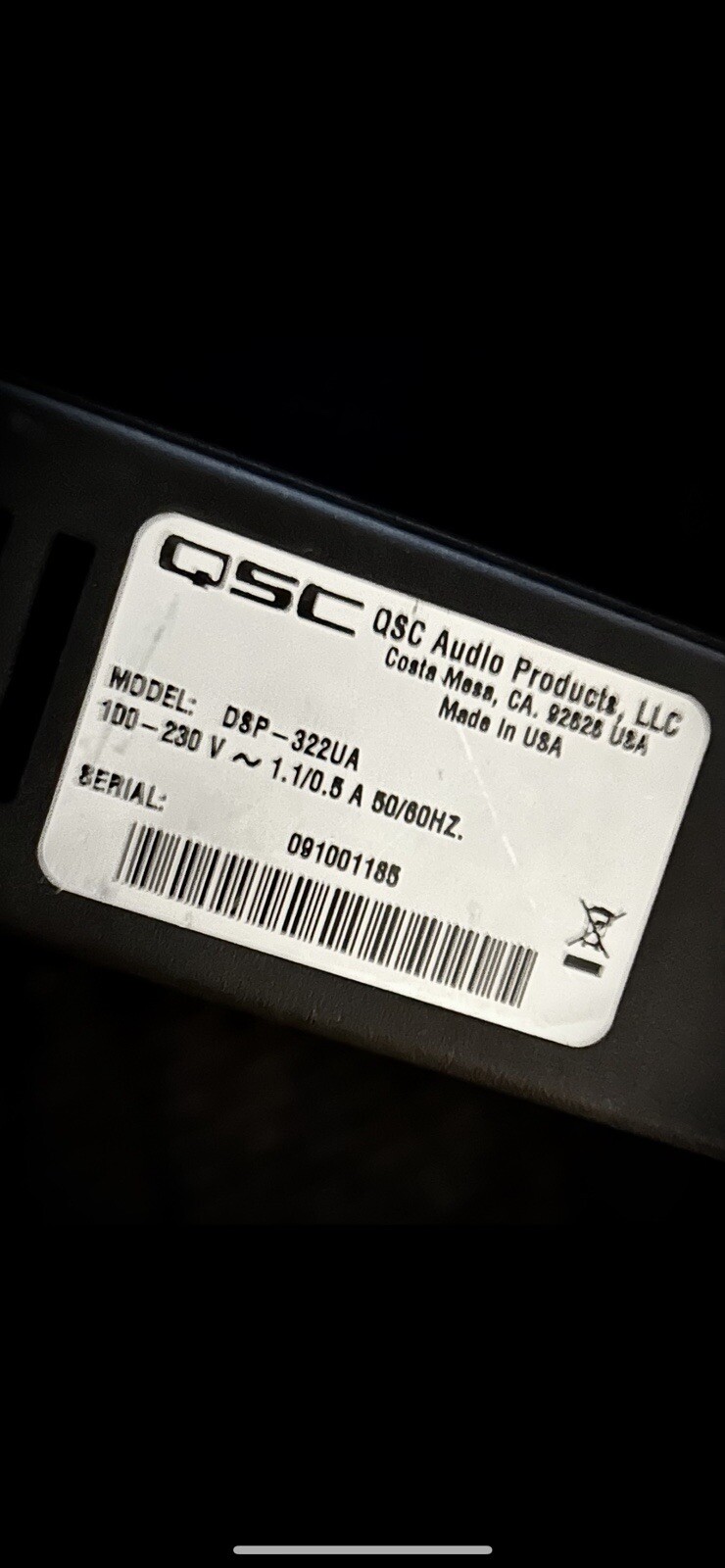 QSC-DSP 322UA--8in/8out-Processor-Active Crossover/Processor/Management