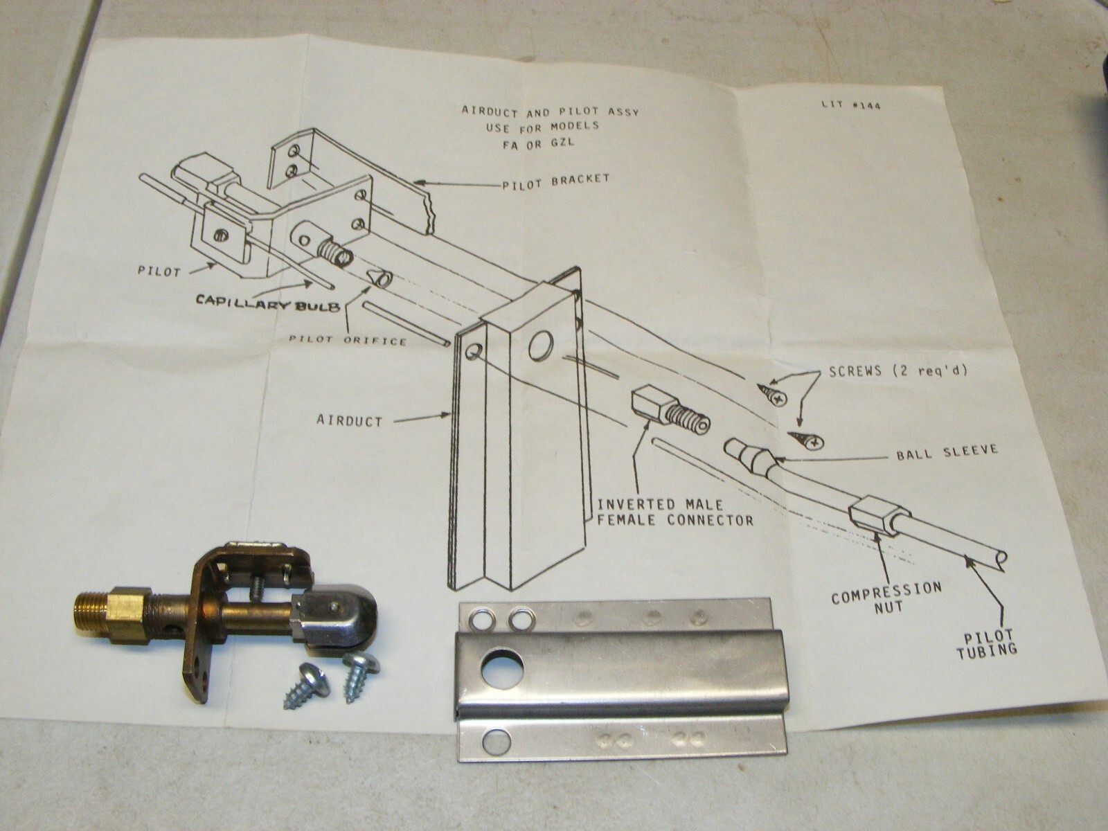 Pilot Burner for FA or GZL Models (neb)