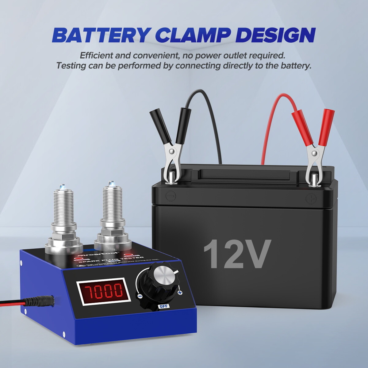 H90 Dual-Hole Car Spark Plug Tester Spark Plug Ignition Analyzer Diagnostic Tool