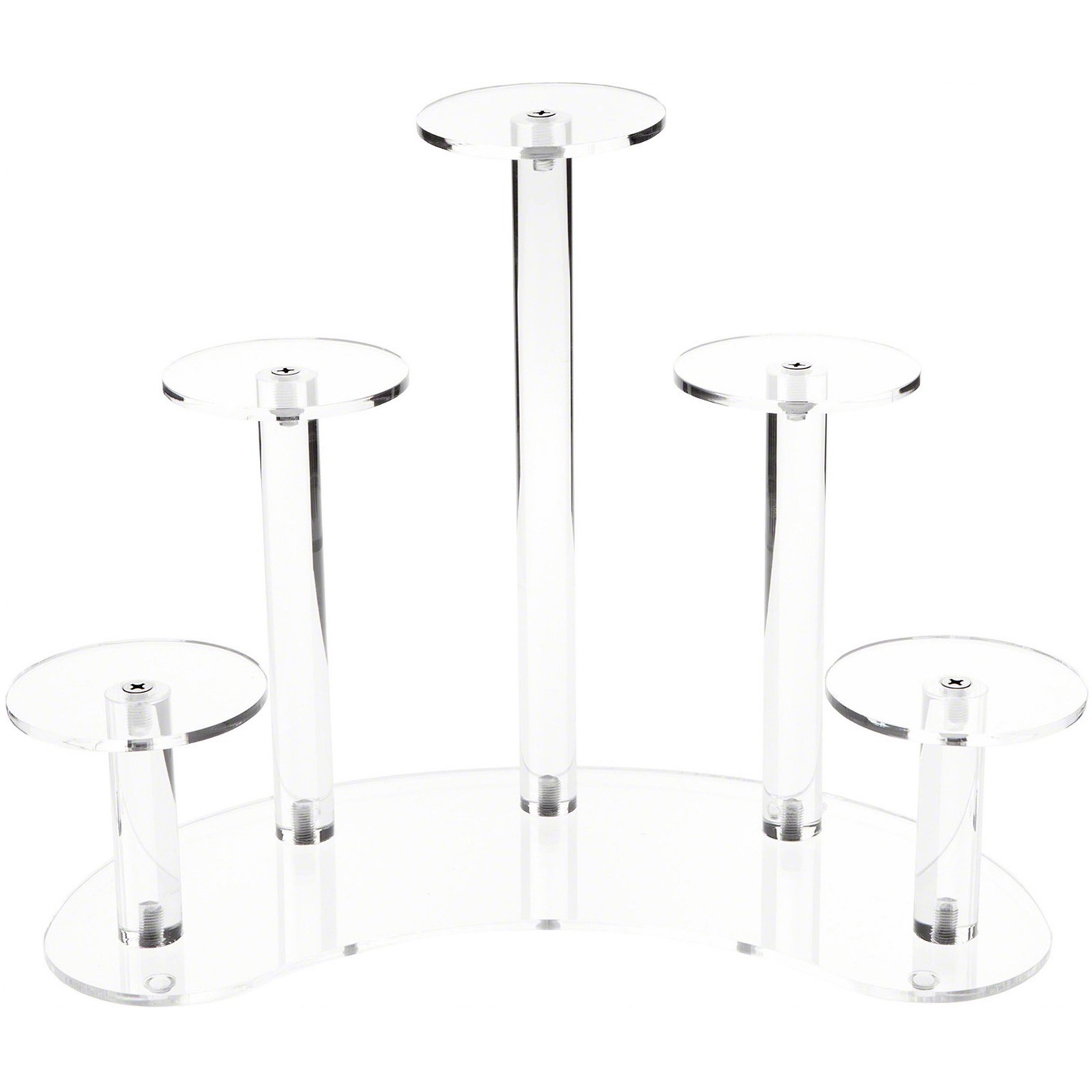 Plymor Clear Acrylic Multi-Pedestal Display Riser, 12.5" H x 16.5" W x 9" D