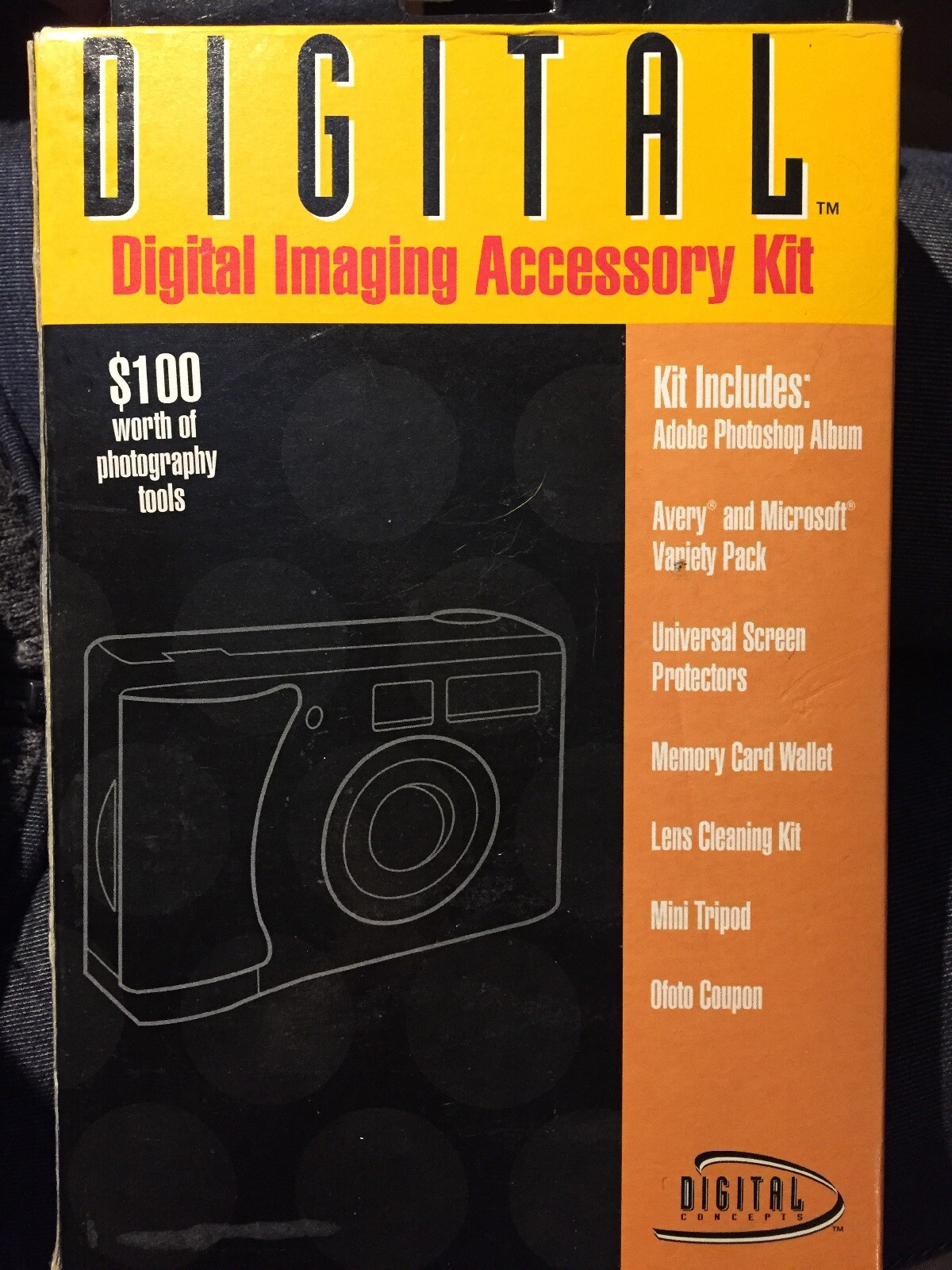 DIGITAL CAMERA IMAGING ACCESSORY KIT - Adobe Photoshop Album, Mini Tripod Etc