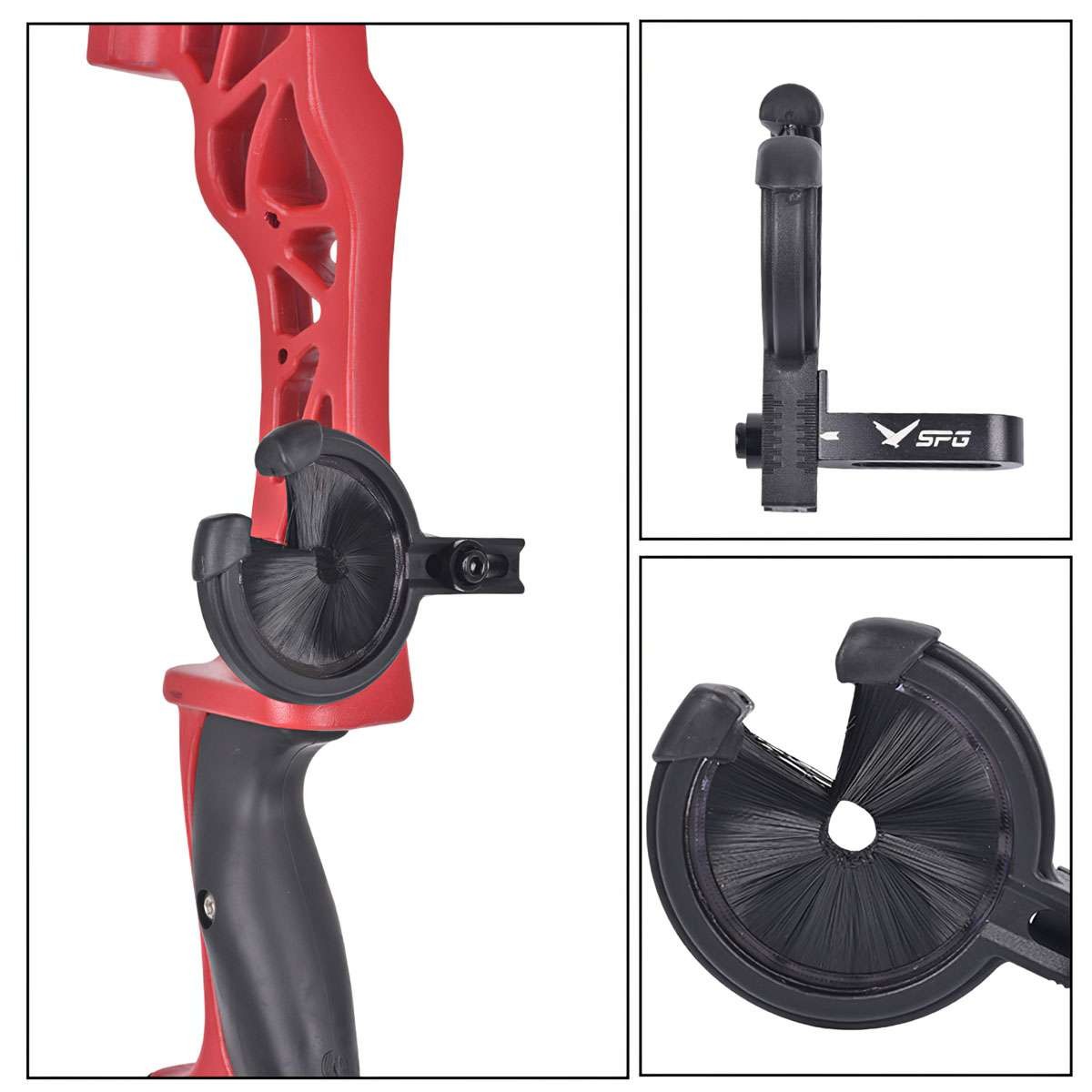 Adjustable Archery Brush Arrow Rest Left Right Hand Compound Recurve Bow Hunting