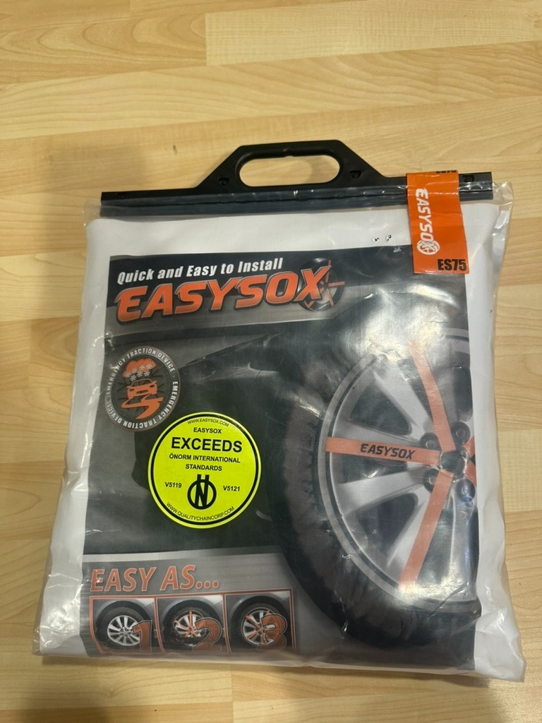Easysox ES75 Tire Socks Pair Easy Sox Traction Snow Ice Chain Auto Car Truck