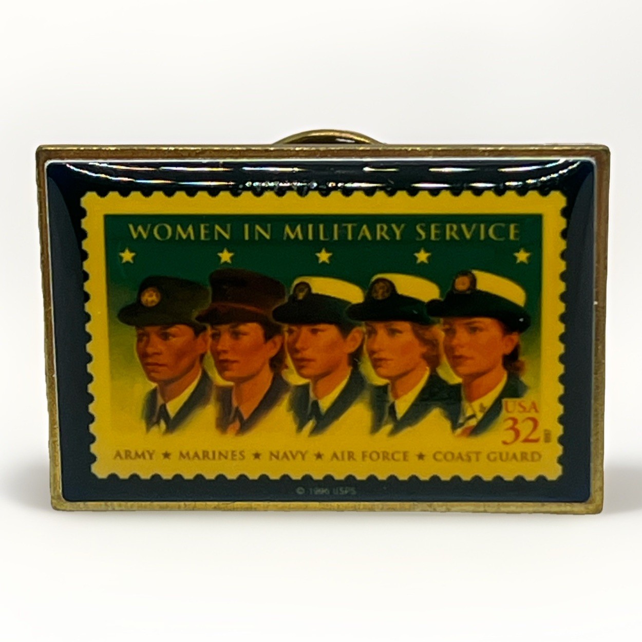 Women In Military Service United States Military Patriotic Enamel Lapel Hat Pin