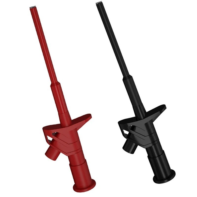 2 Pcs Hook Clip Test Clips High Voltage Probe Insulated Wire Electric