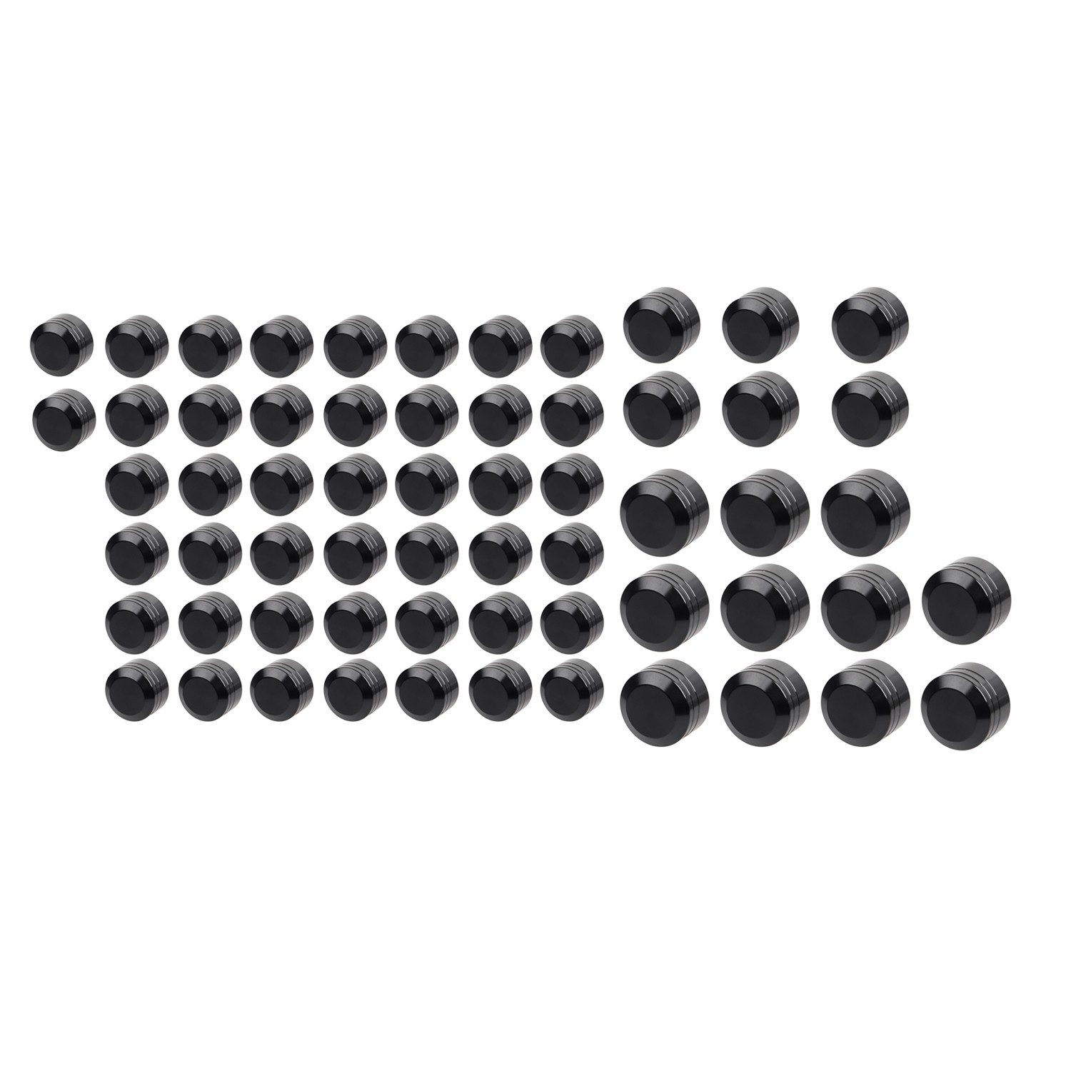 61pcs Black CNC Engine Bolt Covers For Harley Electra Glide EFI FLHTI FLHTC FLHT