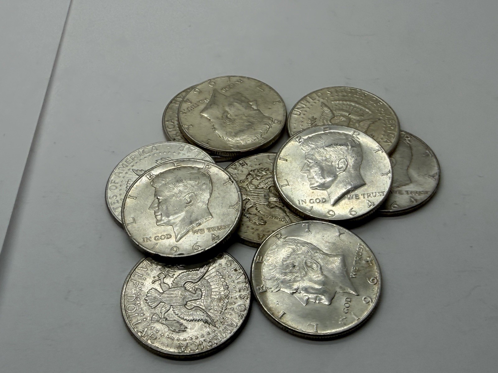 [Lot of 10] - 1964 Kennedy Half Dollar - 90% Silver Choose How Many Lots of 10!