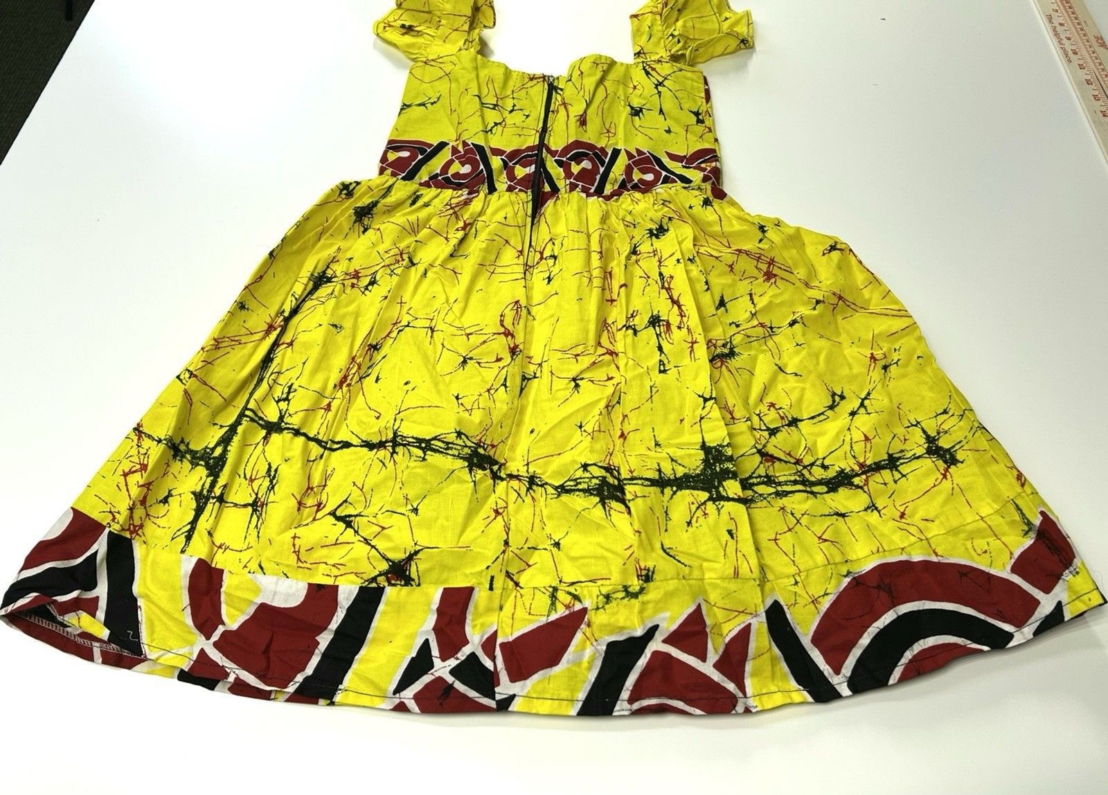 Girls African Wax Fabric Ankara Blouse No Size Check Measurements Yellow