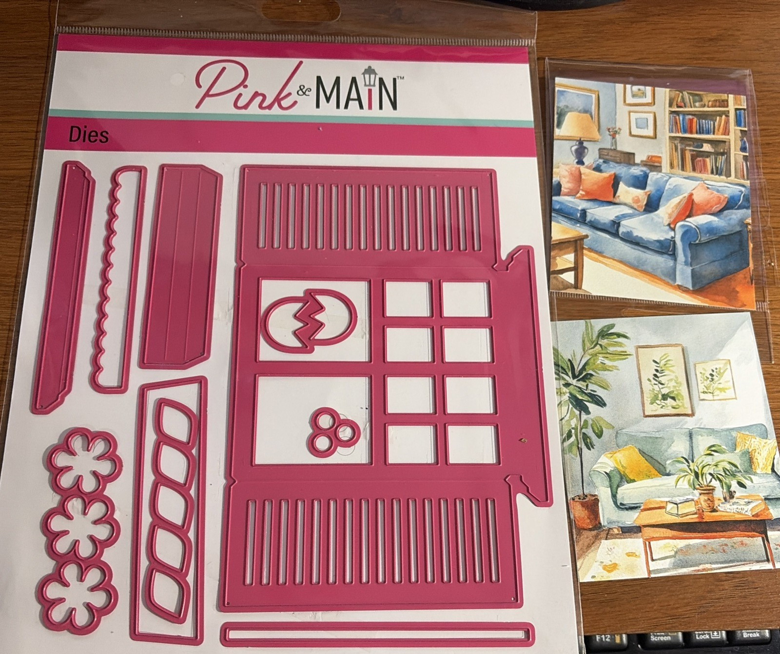 Pink & Main Window Dies set 2 window views panels