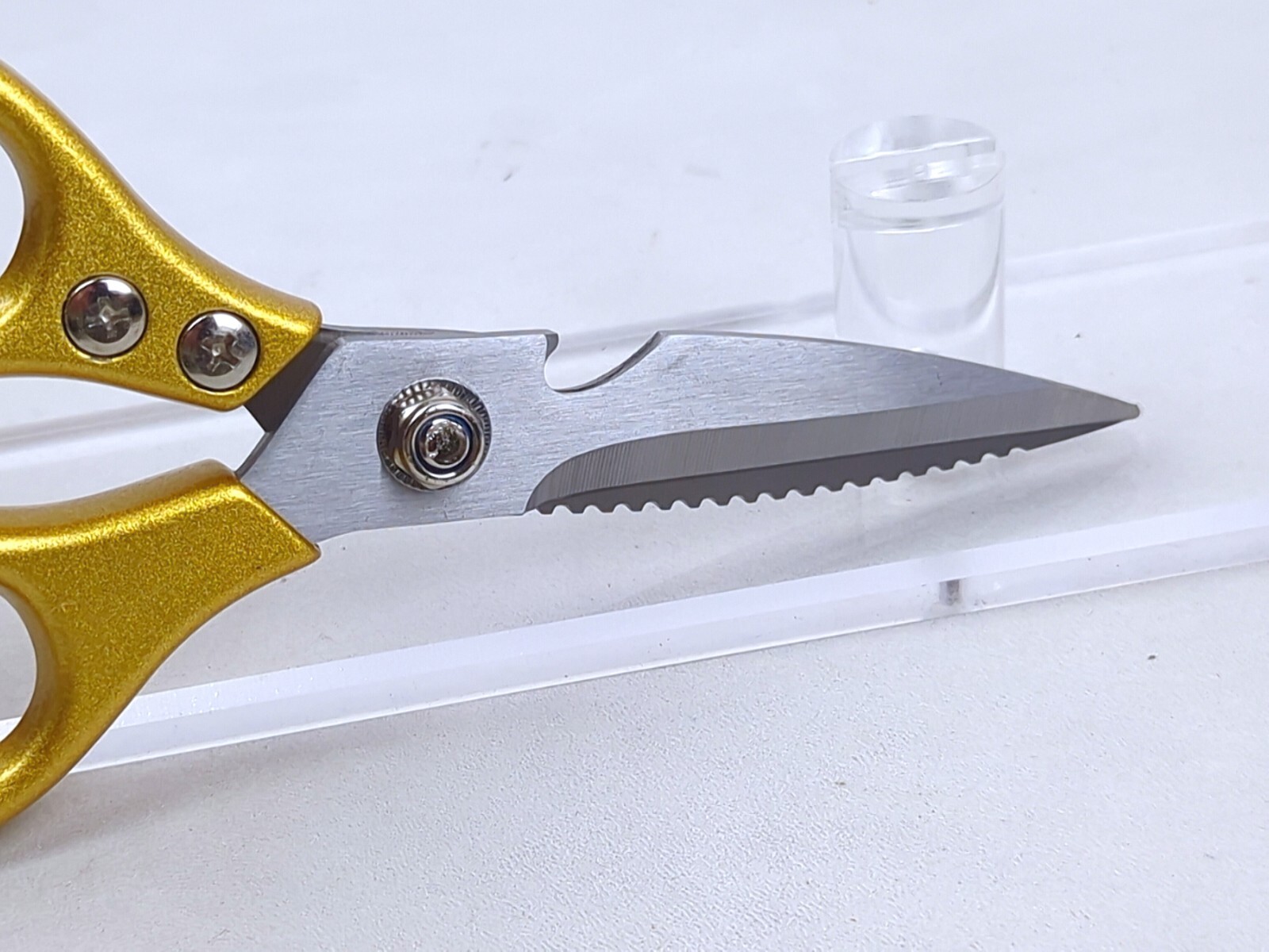 Multi-Function KITCHEN SCISSORS/SHEARS, Heavy Duty, JUMBO Size, GOLD Handle, SK5
