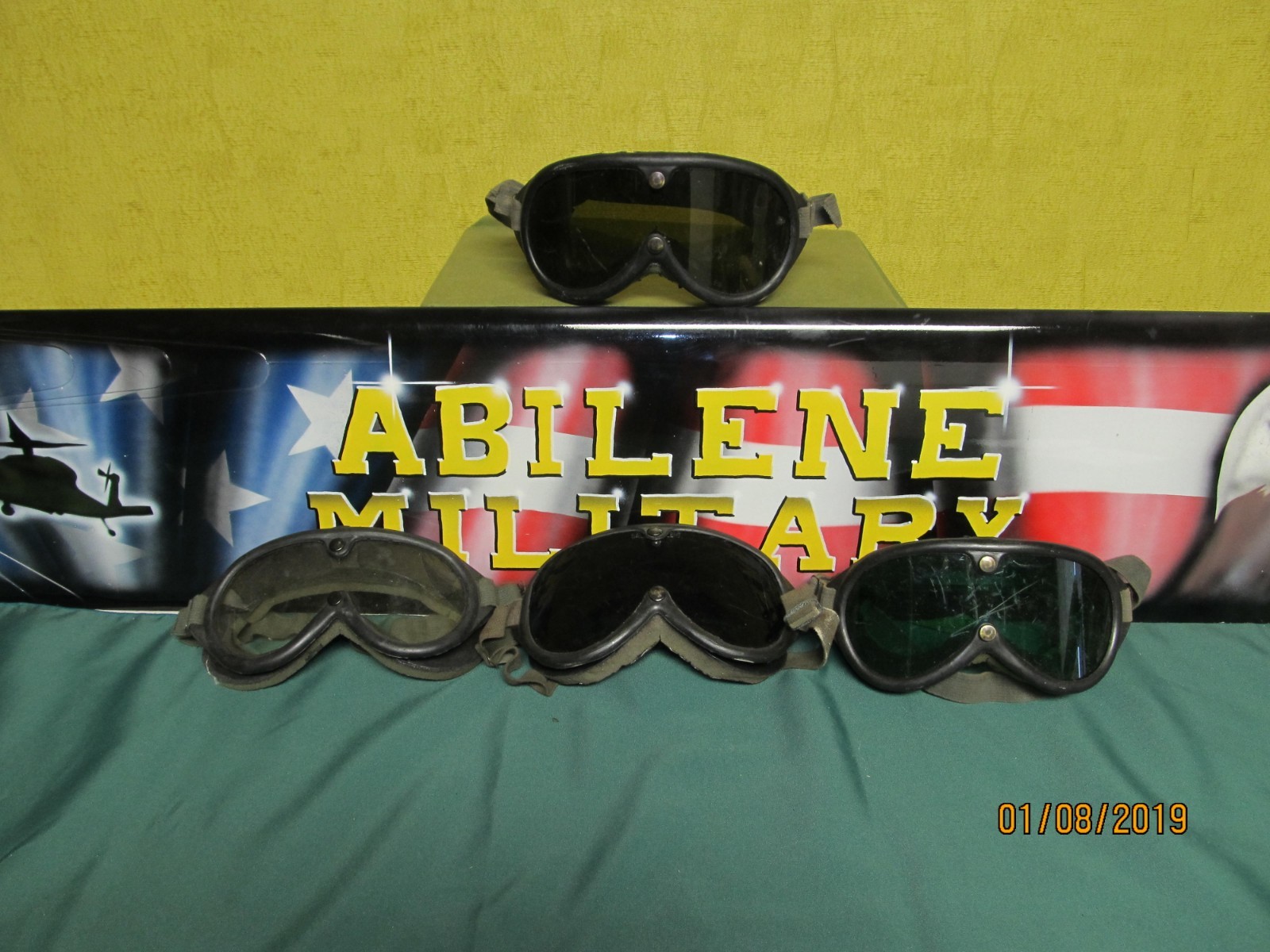 US Army SUN WIND DUST Goggles Ballistic Safety VERY GOOD / Fair OR Poor